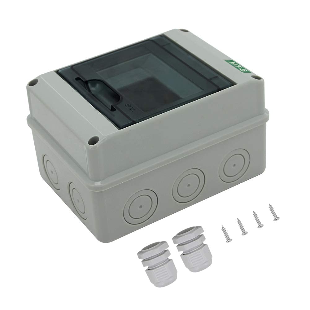 Waterproof ABS Plastic Electrical Junction Box with Transparent Lid - 6.3