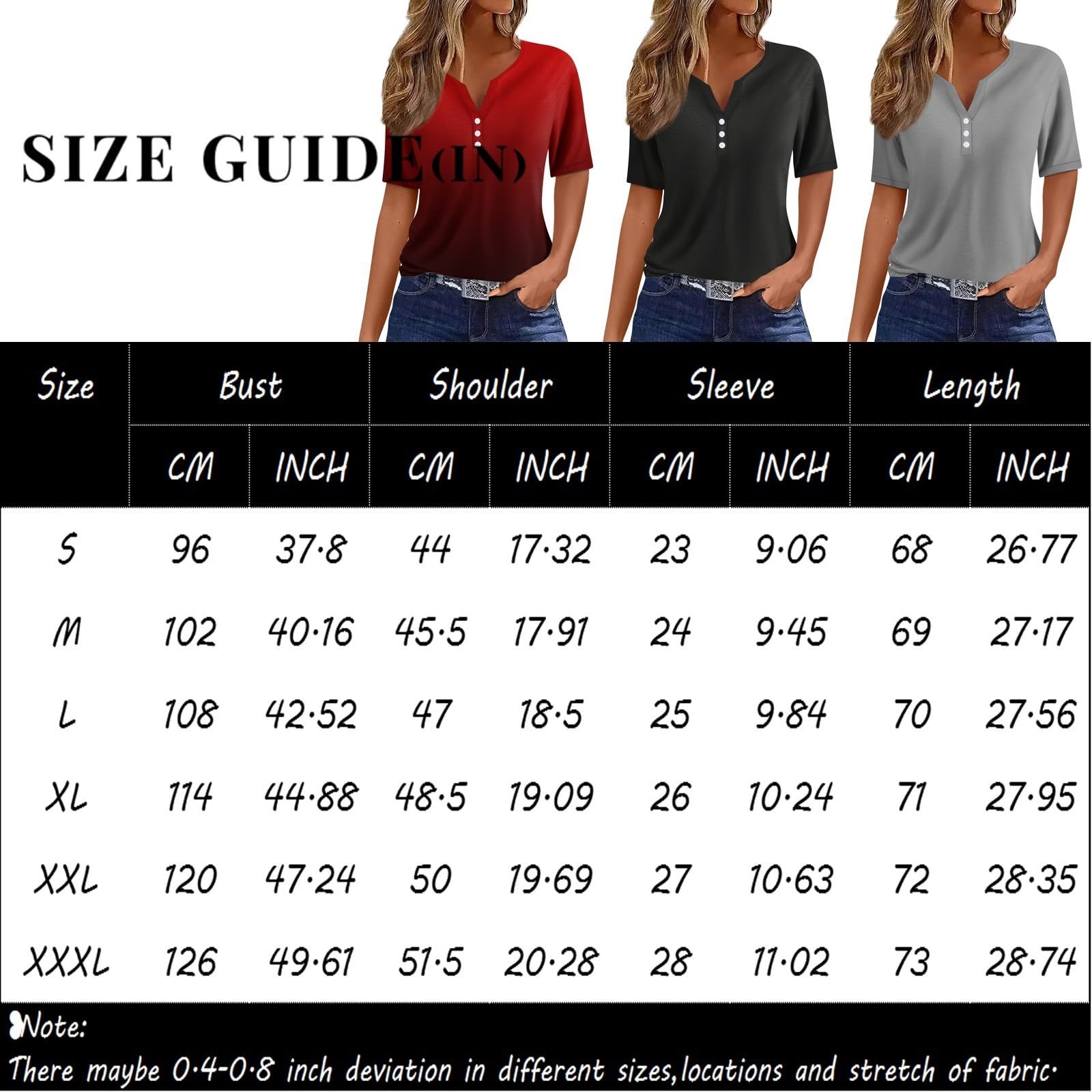 Women's Short Sleeve V-Neck Printed Button Down Tops - Casual Summer Vacation Blouses for Beach Outings & Travel