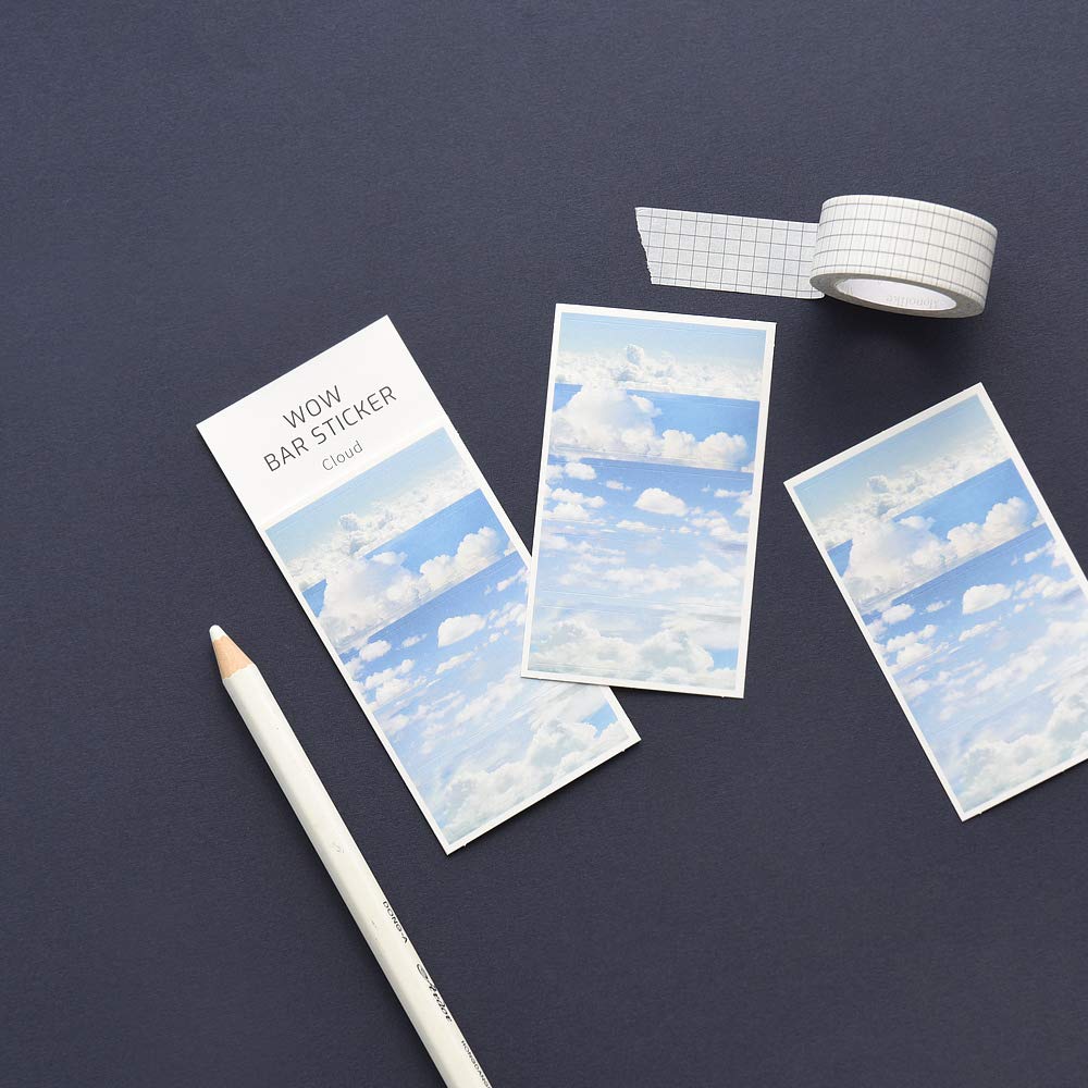 Monolike Wow Bar Sticker Photo C Set - Mini Cute Square Stickers for Scrapbooking, Journaling & DIY Crafts | Perfect for Planners, Albums & Gift Decorations