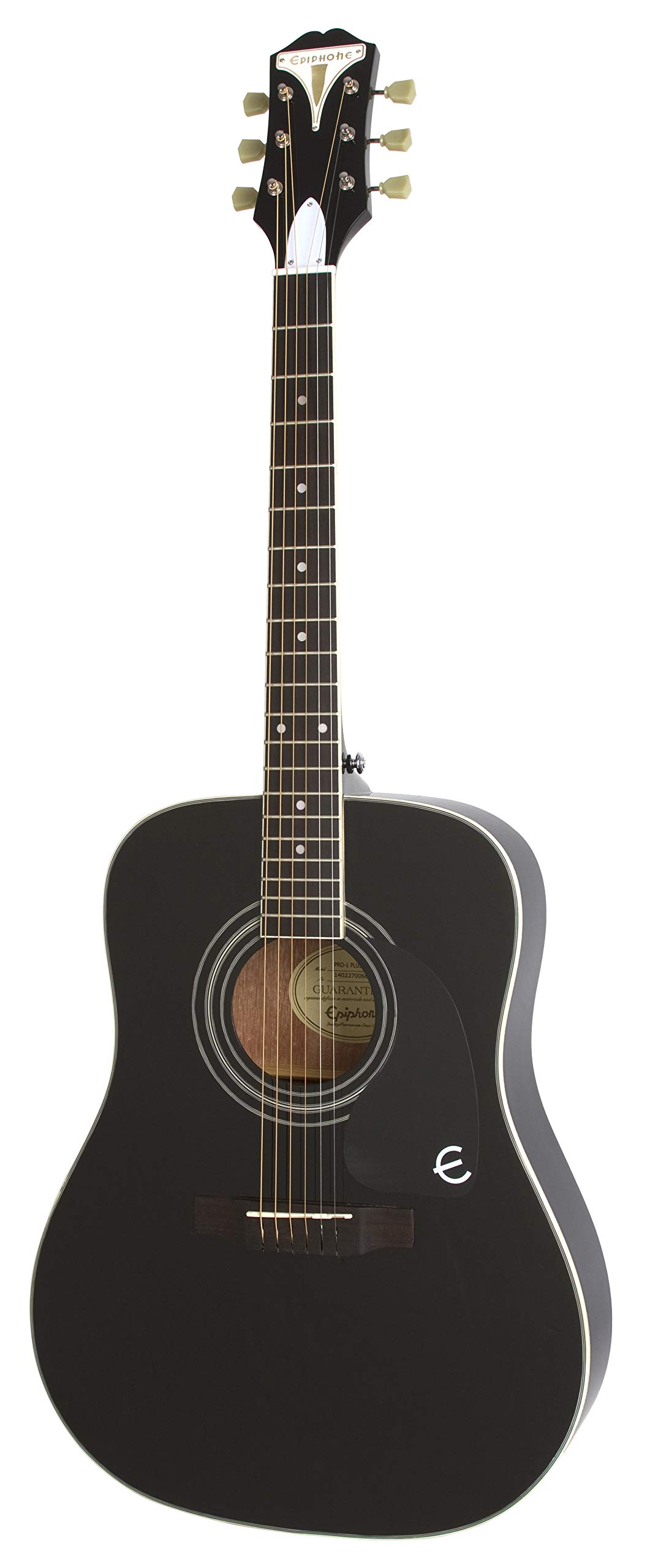 Epiphone PRO-1 Steel String Acoustic Guitar - Ebony Finish | Perfect for Beginners & Professional Musicians | Home Studio, Live Performances & Campfire Sessions