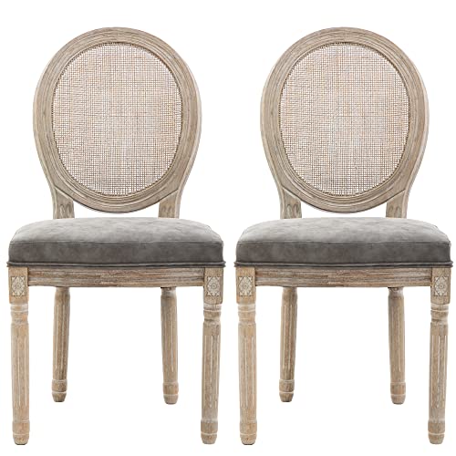 Round Rattan Back, Grey