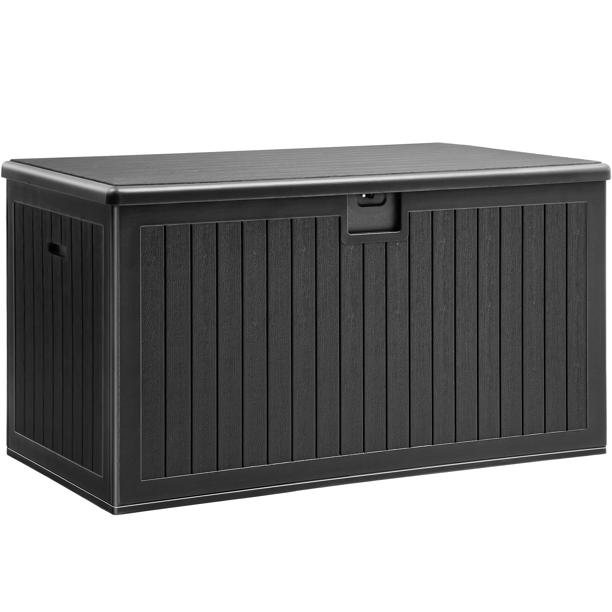 YITAHOME XL 150 Gallon Large Outdoor Deck Box - Waterproof Lockable Storage for Patio Furniture Cushions, Garden Tools, Pool Accessories - Perfect for Backyard, Deck, and Poolside Organization (Black)