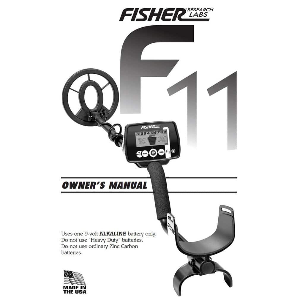 Fisher F11 Digital Metal Detector Instruction Manual - User Guide for Treasure Hunting, Beach & Outdoor Adventures