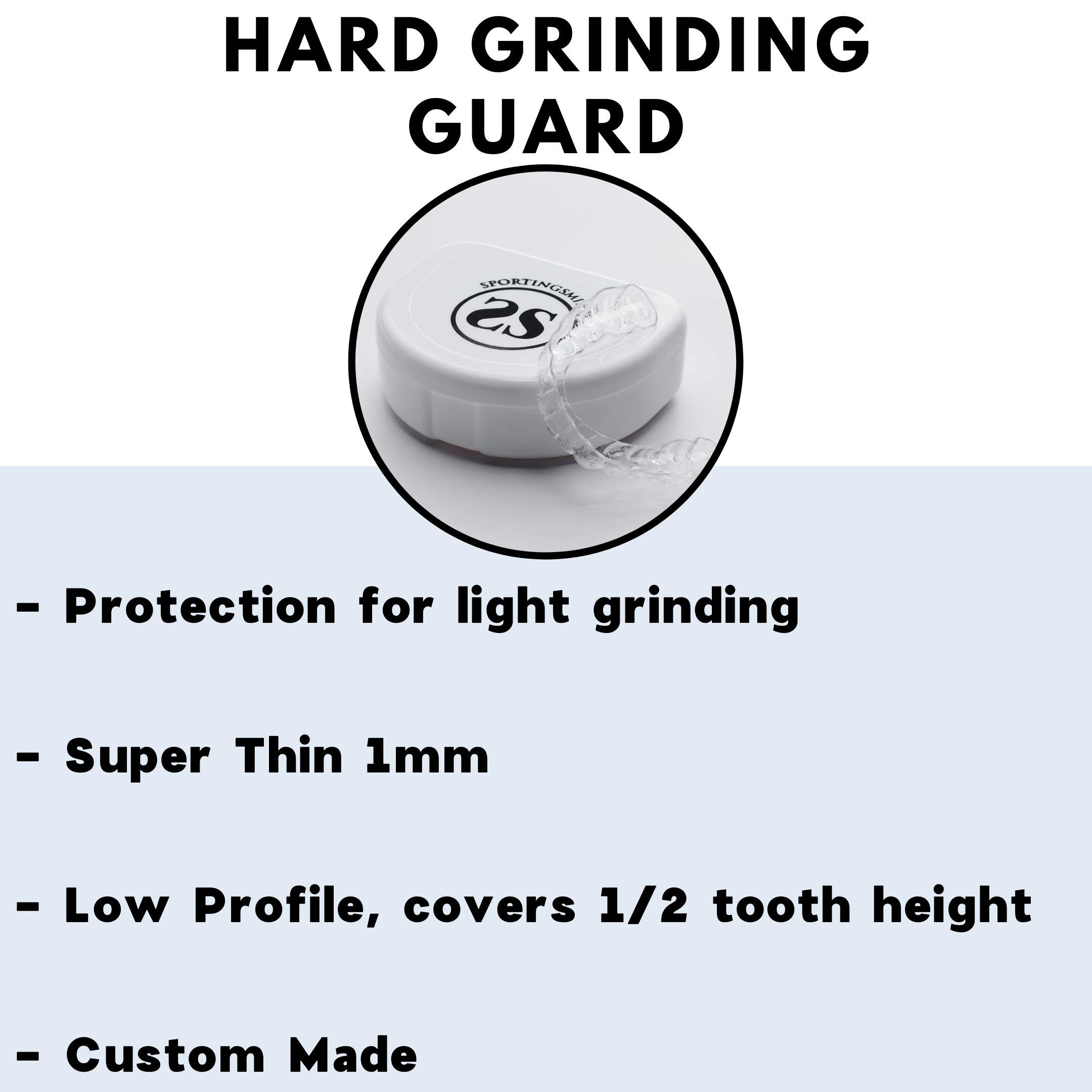 Custom Hard Teeth Grinding Night Guard for Bruxism - BPA-Free Dental Mouth Guard for Teeth Clenching & TMJ Relief - Sleep Comfort & Jaw Protection (Perfect for Nighttime Use & Sports)
