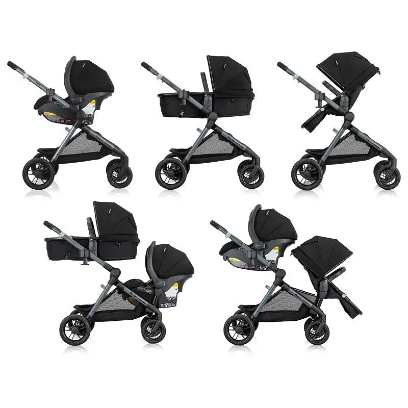 Pivot Xpand Modular Stroller with LiteMax Infant Car Seat - Ayrshire Black | Lightweight Travel System for Newborns & Toddlers | Perfect for City Walks, Shopping & Air Travel