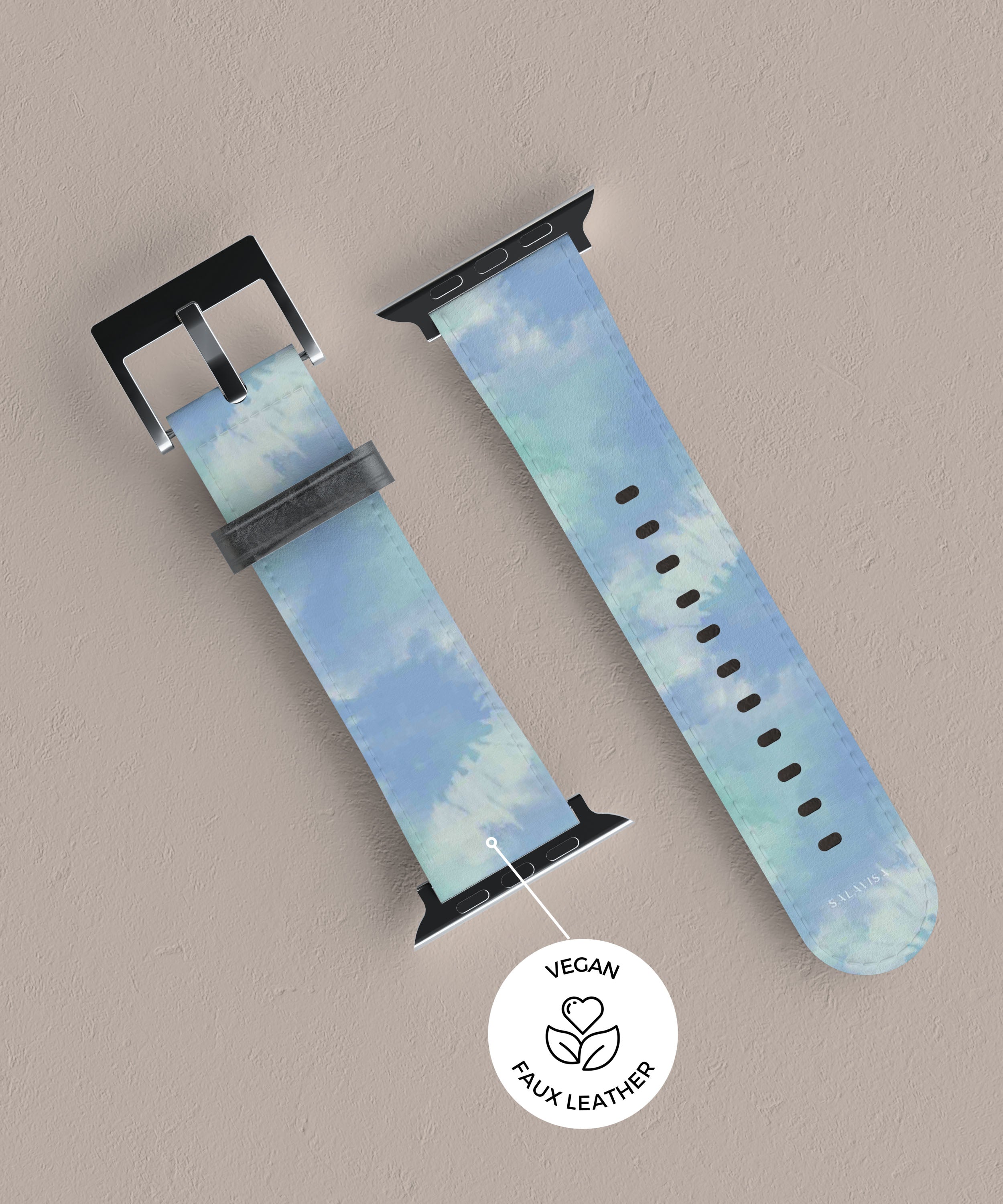 Ocean Green Tie Dye Apple Watch Band - Soft Silicone Replacement Strap for Apple Watch Series 9/8/7/6/SE/5/4/3/2/1 - Perfect for Yoga, Running, Workouts & Everyday Wear