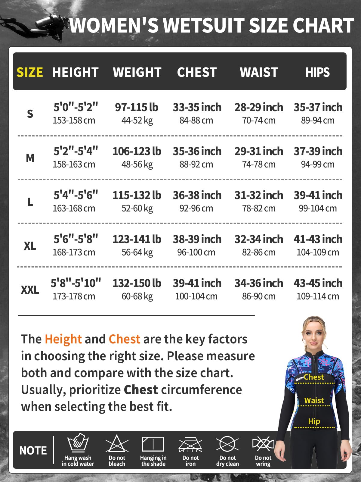 Owntop 2MM Neoprene Wetsuit Top for Women & Men - Long Sleeve YKK Front Zip - Flexible Comfort for Surfing, Diving, Swimming & Water Sports - Perfect for Beach Activities, Snorkeling and Cold Water Protection
