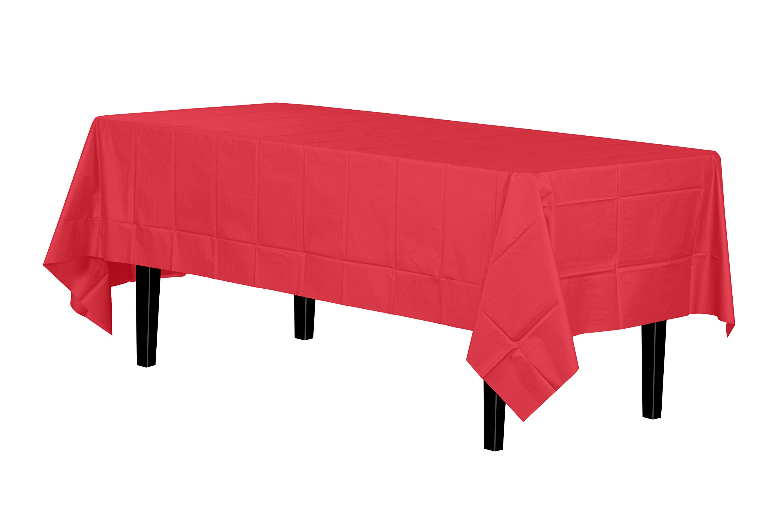 Red Plastic Tablecloth 54x108 Inch - Party & Event Decor