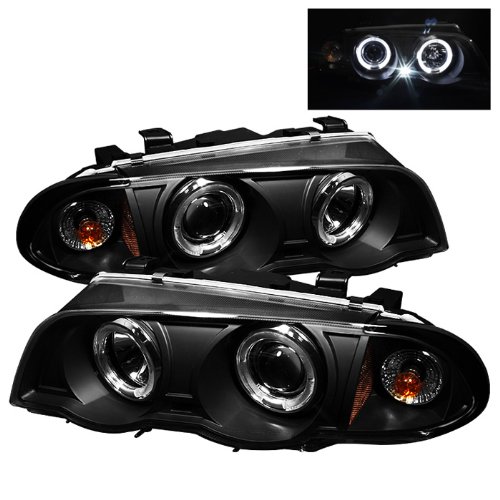 BMW 3-Series 99-01 LED Halo Headlights - Black/Clear Lens - High Performance Angel Eye Headlights for Night Driving & Custom Car Styling