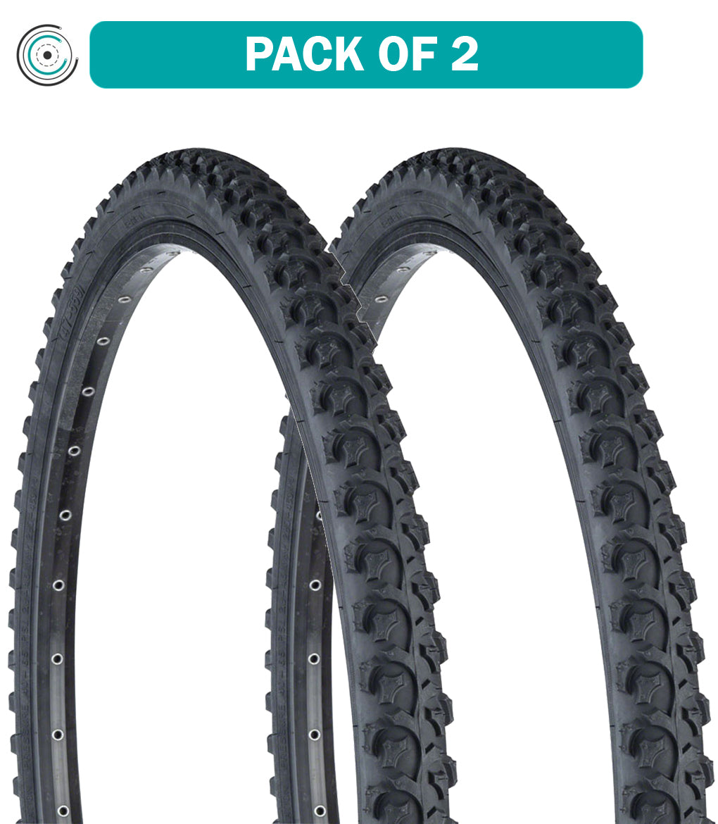 2 Pack Kenda Alfabite Style K831 Bike Tires - 26 x 1.75 Clincher Wire Black 22TPI (048900N2) for Mountain Bikes, Hybrid Bikes & Commuter Bicycles - Durable All-Terrain Performance