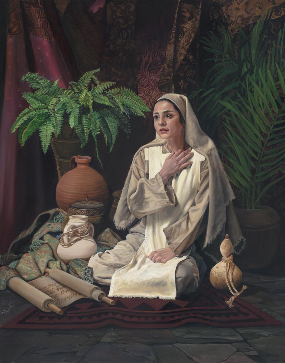 Behold Thy Handmaiden - Elegant Christian Home Decor for Prayer & Meditation | Perfect for Church Altars, Home Worship Spaces & Gift Giving