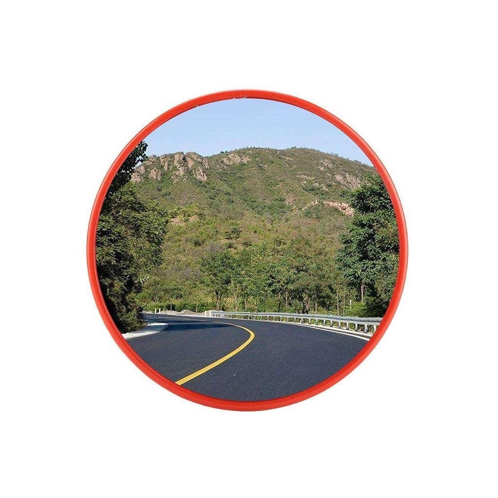 30-80 cm Convex Safety Mirror for Warehouse & Cellar - Wide-Angle Anti-Theft Plastic Red Ball Mirror (80 cm Size) - Perfect for Blind Spot Visibility in Storage Areas, Parking Lots & Retail Spaces