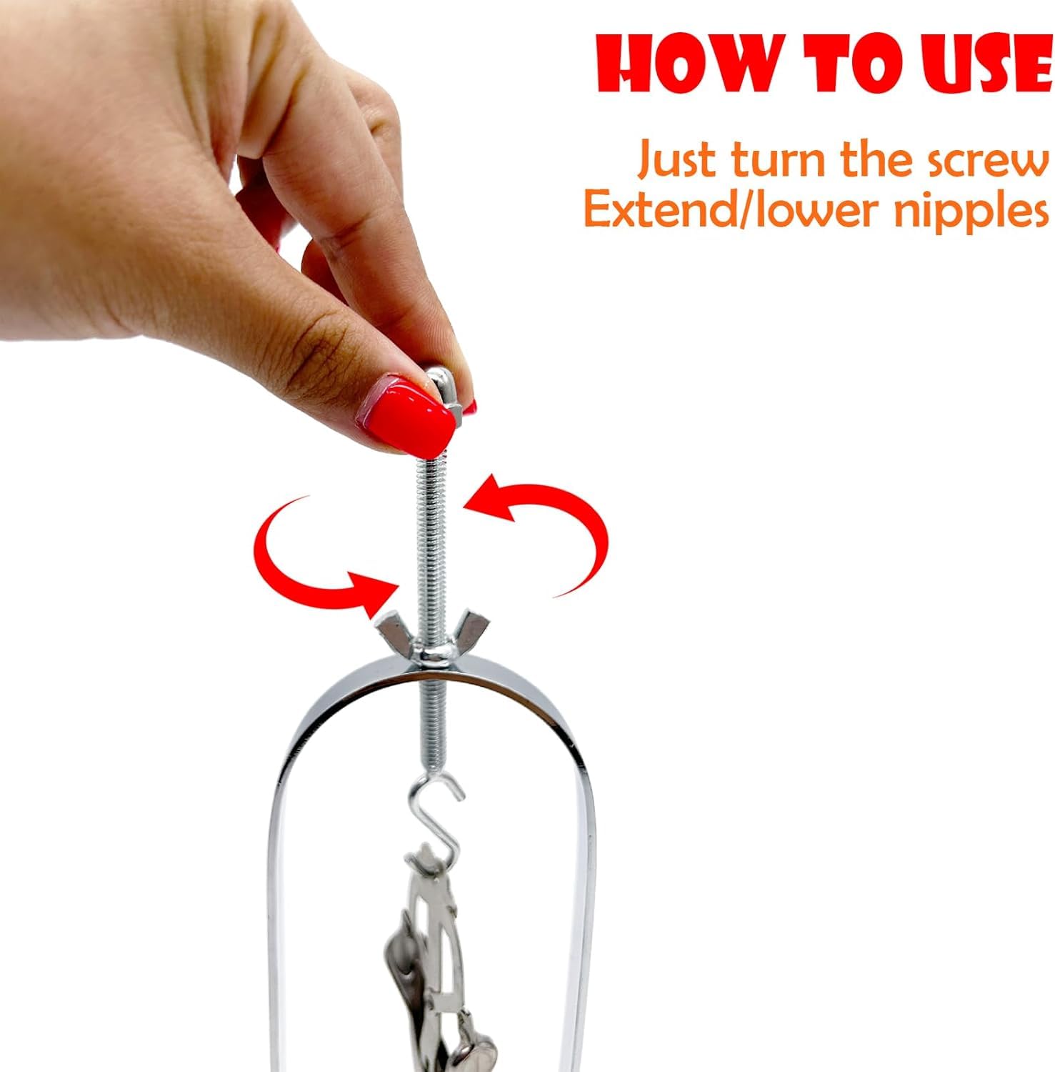 Adjustable Metal Nipple Clamps for Women - BDSM Nipple Clips, Non-Piercing Beginner Nipple Rings with Clitoris Pressure - Adult Sex Toys for Couples & Sensual Play, Perfect for BDSM, Roleplay & Spicing Up the Bedroom