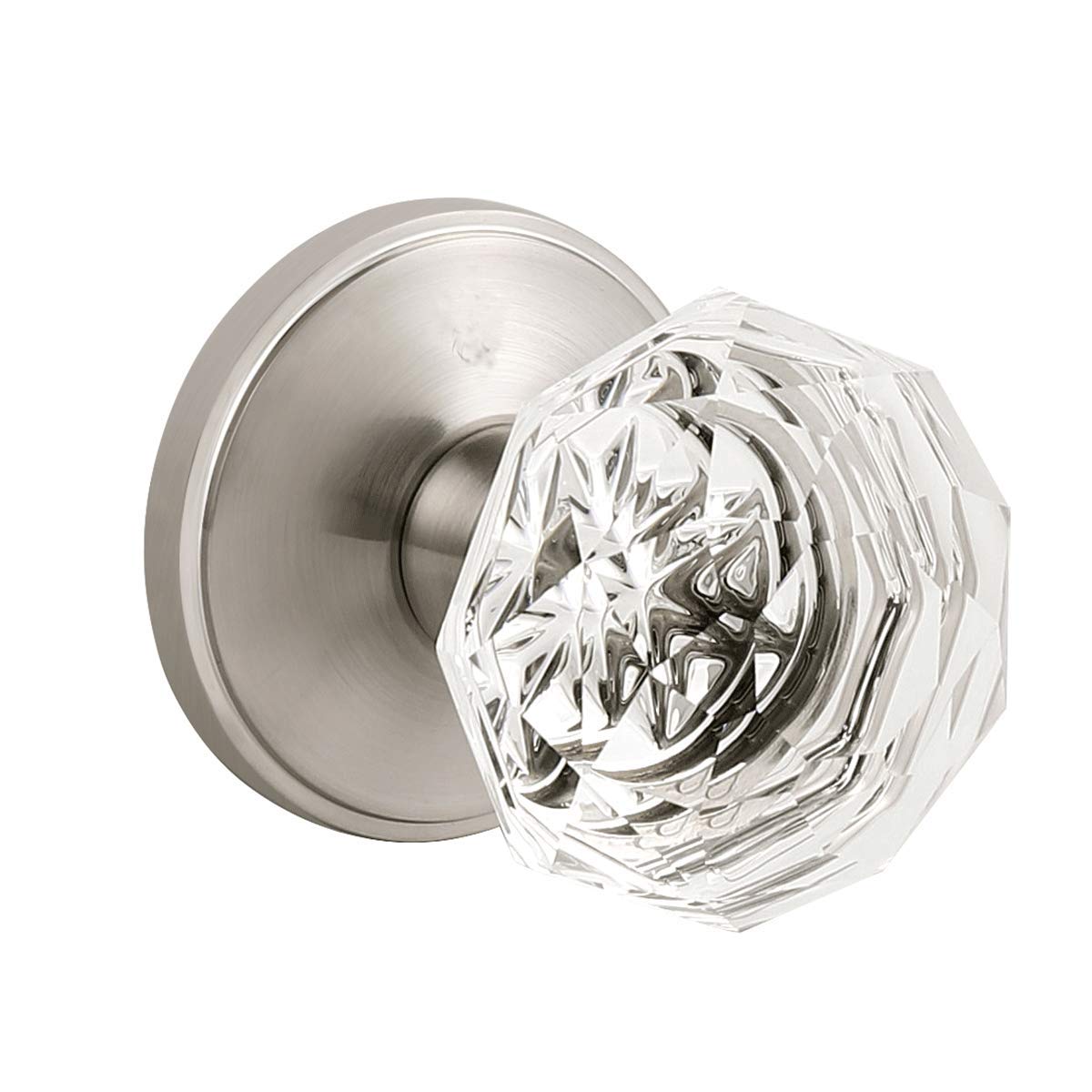 Satin Nickel Dummy Door Knob (10 Pack) - Keyless Interior Handle for Closet & Pantry