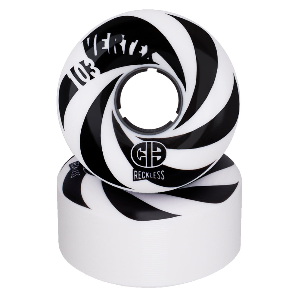 Chicks In Bowls Vertex Quad Roller Skate Wheels - 4 Pack Set for Artistic Skating & Roller Derby - Perfect for Indoor and Outdoor Skating