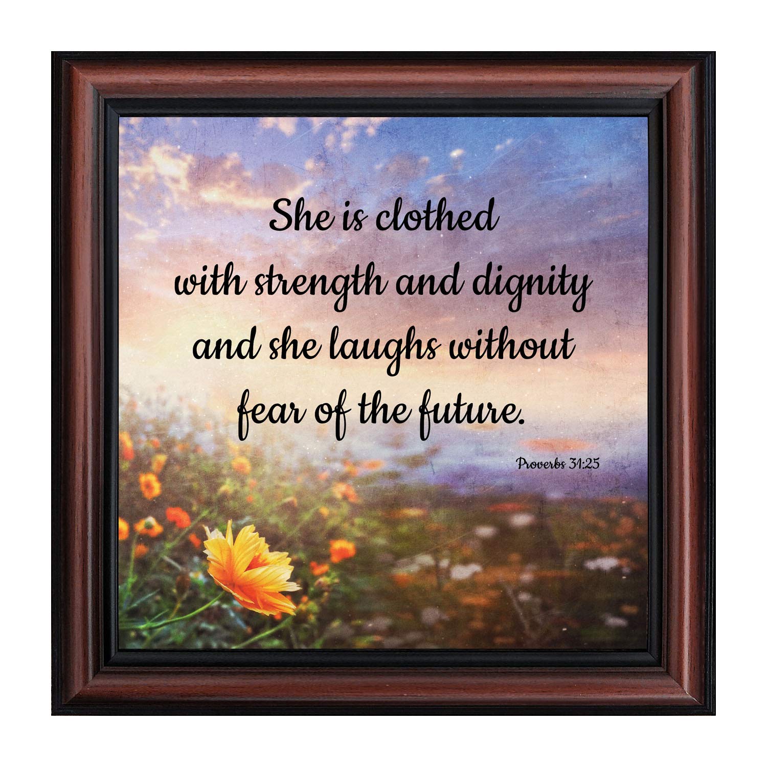 Christian Wall Art & Home Décor - Proverbs 31 Woman Bible Verse Wall Decor for Women & Teen Girls | Spiritual Gifts for Bedroom, Office & Prayer Room Inspiration