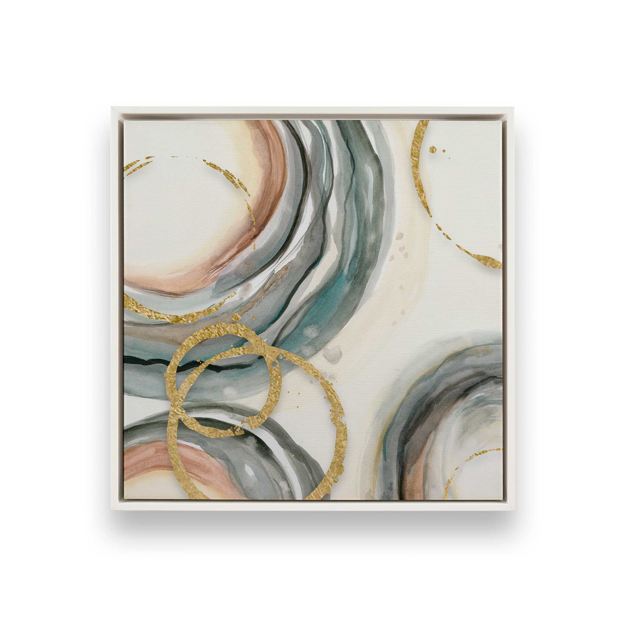 Golden Echoes Wall Art - Set of 2 Canvas Prints for Living Room & Bedroom Decor | Modern Home & Office Wall Decorations