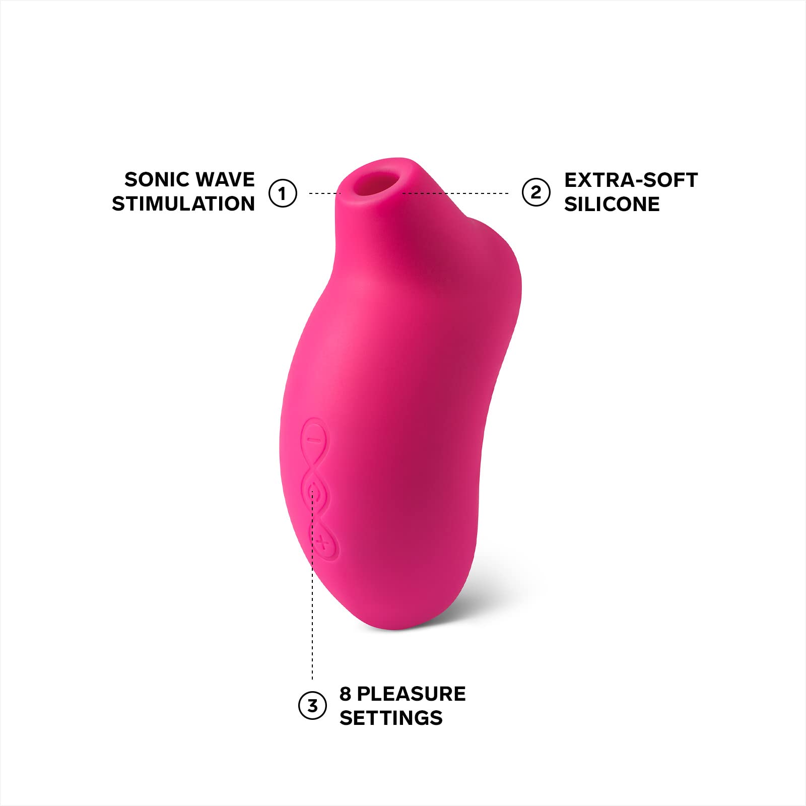 LELO SONA 2 Cruise Sonic Clitoral Stimulator - Rechargeable Waterproof Clit Sucking Vibrator for Women - Powerful Pulsating Suction Technology - Adult Sex Toy for Solo Play & Couples Use - Cerise Red