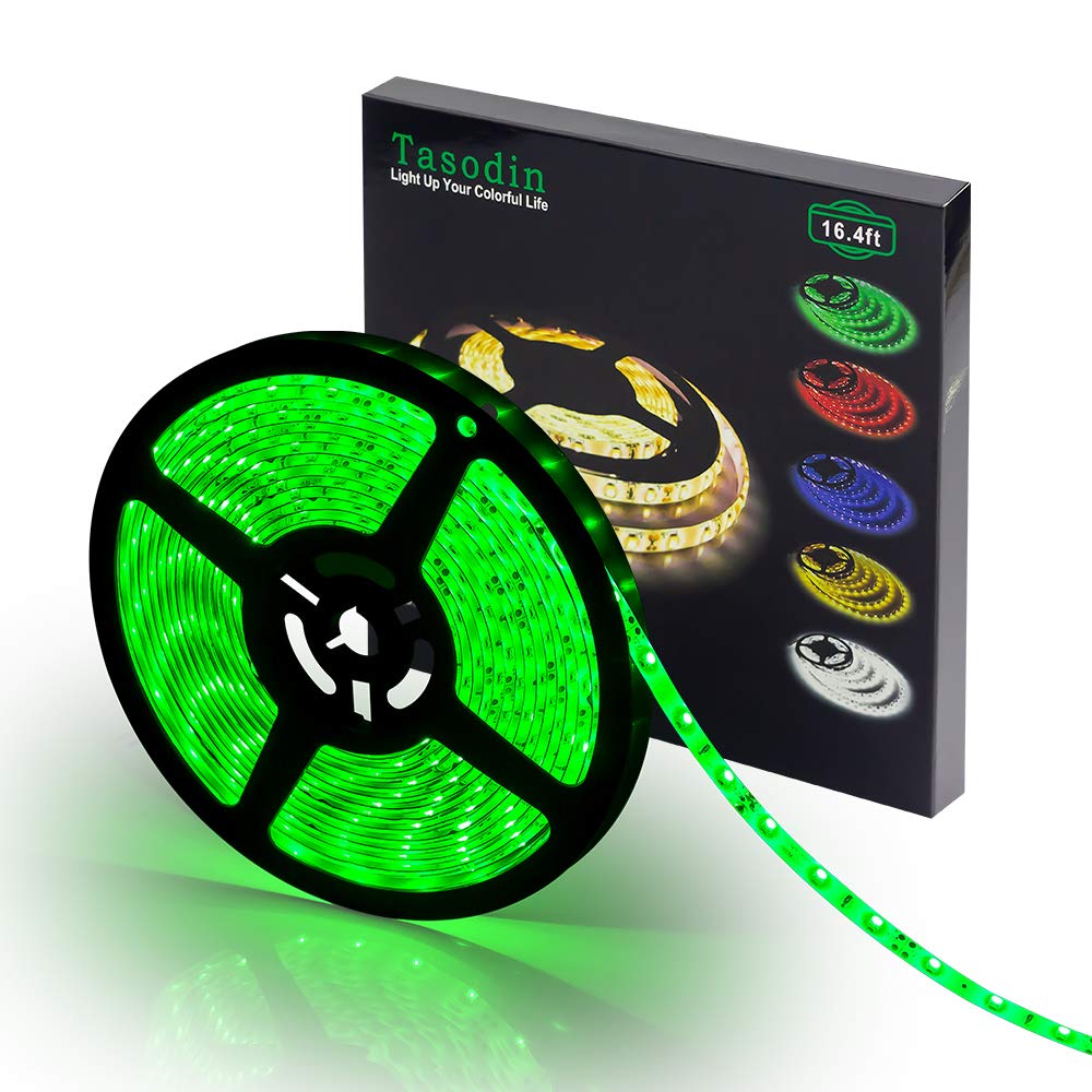 16.4ft LED Strip Lights 300 LEDs 2835 SMD Flexible Light Strips - RGB Color Changing Tape Lights for Home, Kitchen, Bedroom, Bar & Decoration (Power Supply Not Included) | Perfect for Accent Lighting, Under Cabinet Illumination & Party Decor