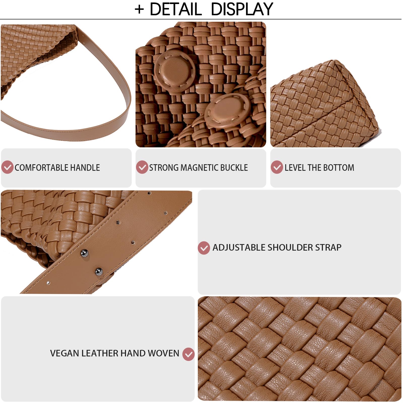 Stylish Woven Tote Bag for Women - Fashionable Hobo Purse with Adjustable Shoulder Strap | Perfect for Beach, Travel, Shopping & Everyday Use
