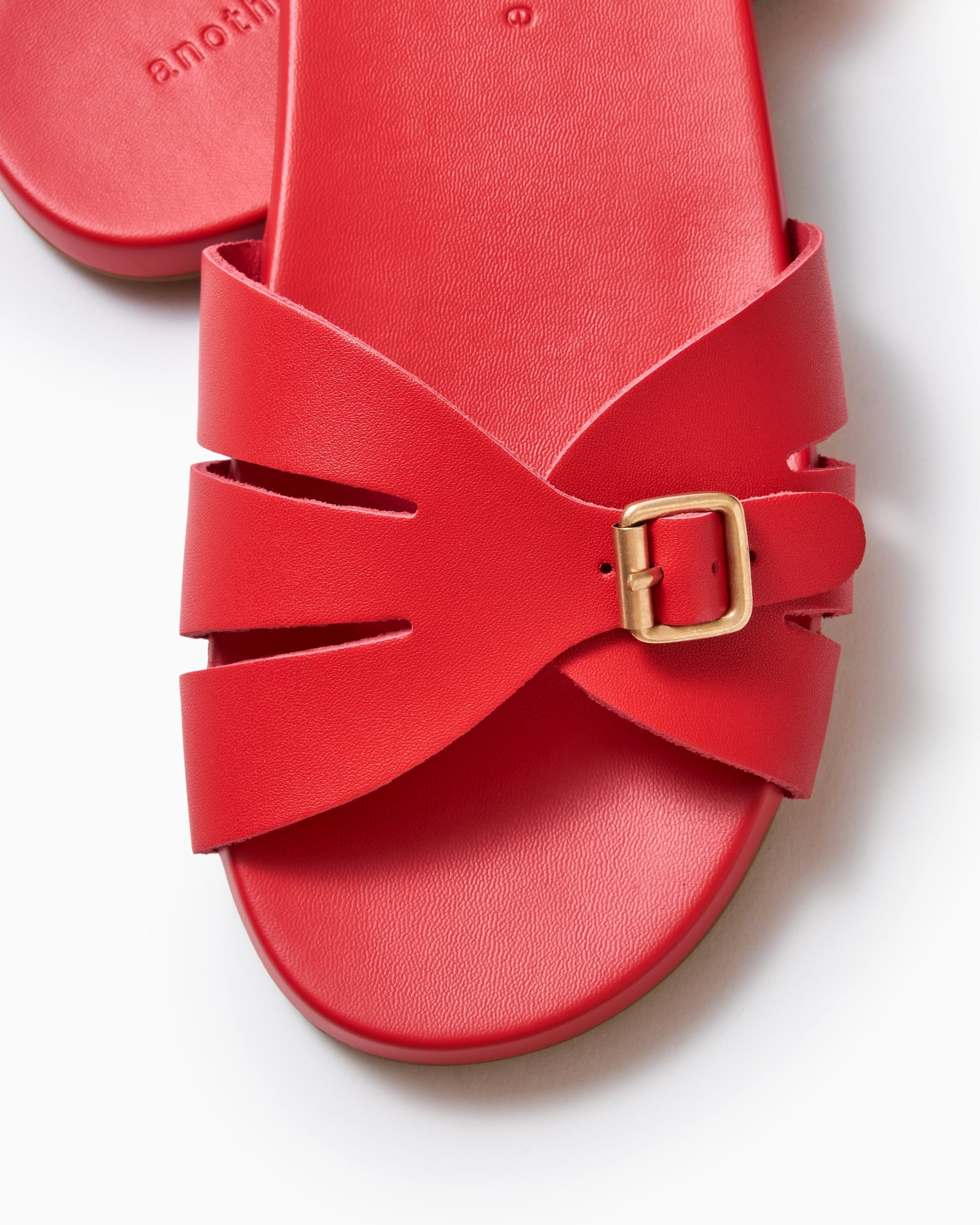 Sunday Slides Red - Comfortable & Stylish Women's House Slippers for Relaxing at Home, Lounging & Indoor Wear