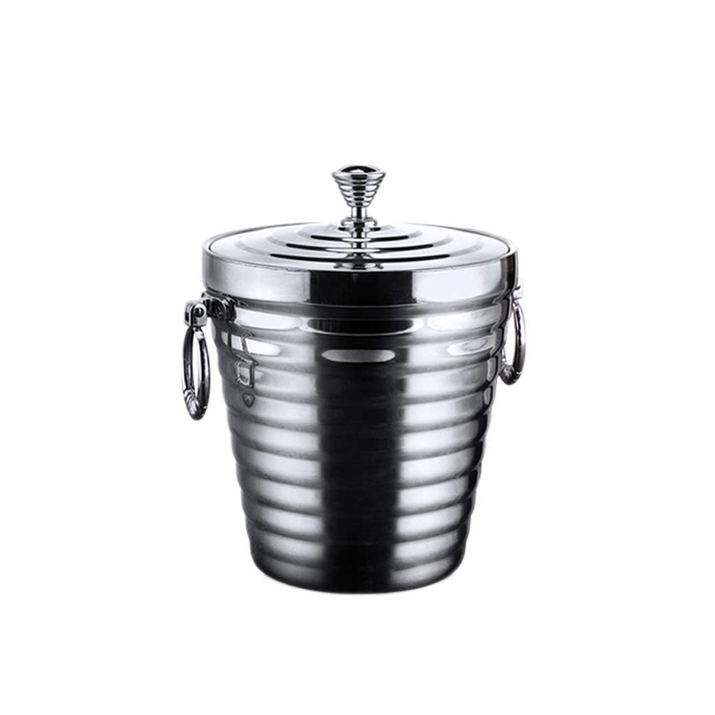 Premium Stainless Steel Ice Bucket with Lid - Double Wall Insulated Sphere Design for Champagne, Wine & Cocktails - Perfect for Home Bars, Parties & Wedding Receptions