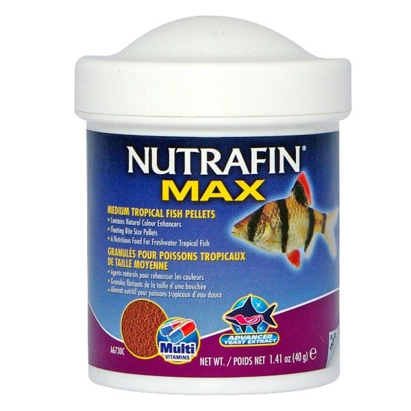 Nutrafin Max Medium Tropical Fish Pellets - Premium Balanced Nutrition for Healthy Fish | Ideal for Community Tanks & Aquariums