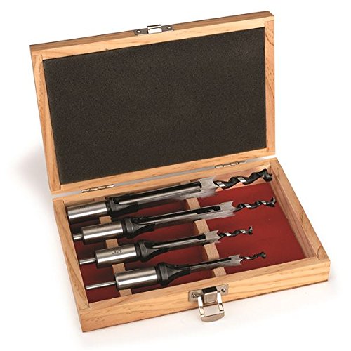 WOODRIVER 4-Piece Premium Wood Chisel and Bit Set - Professional Woodworking Tools for Carving, Shaping & DIY Projects - Perfect for Carpentry, Furniture Making & Home Improvement
