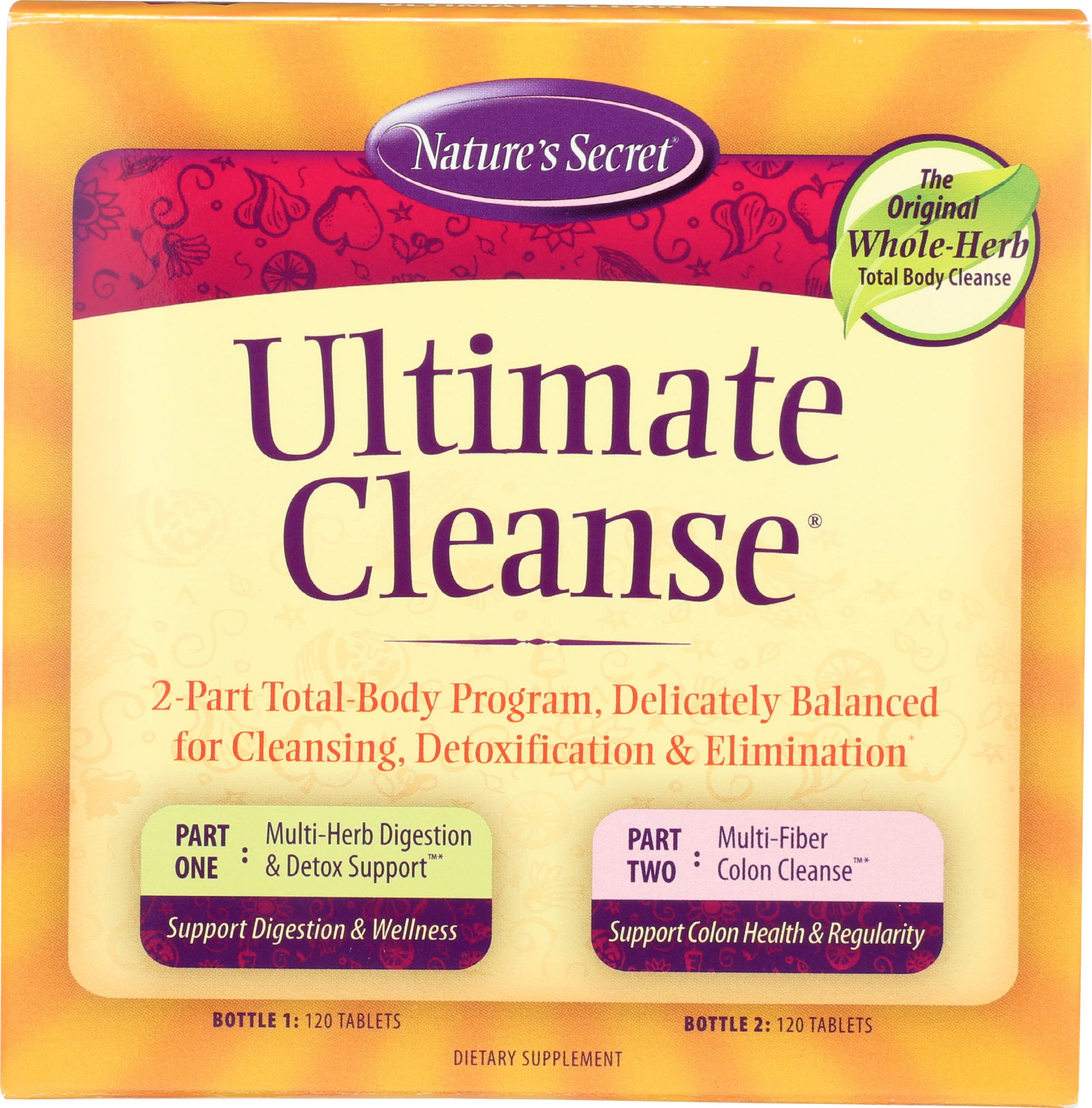 Nature's Secret Ultimate Cleanse - Detox & Colon Cleanse Supplement, 240 Tablets (2 x 120ct) for Digestive Health & Weight Management | Herbal Cleansing Formula for Daily Wellness & Detox Routine