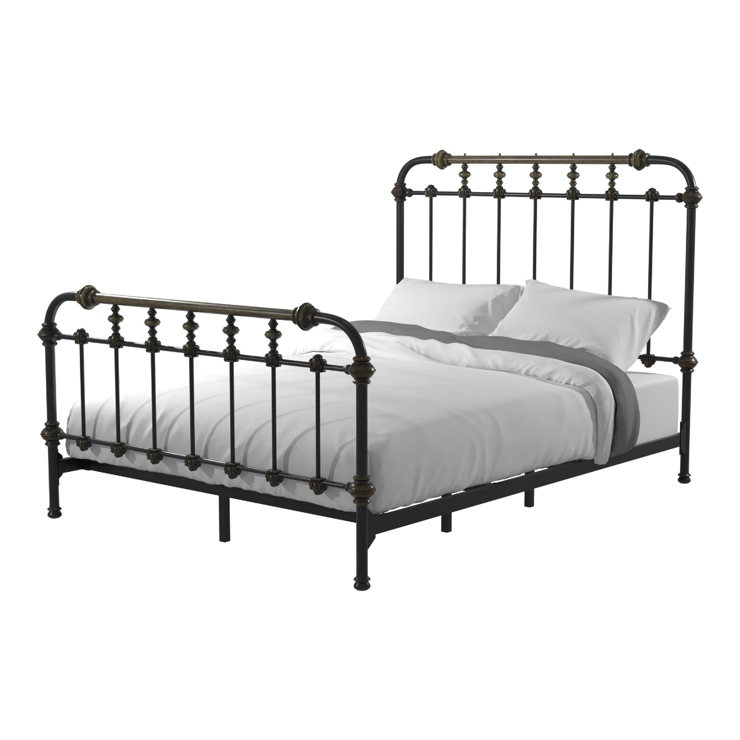 Furniture of America Queen Size Platform Bed Frame - Modern Black Wooden Bed with Sturdy Slat Support for Bedroom, Guest Room, or Dorm