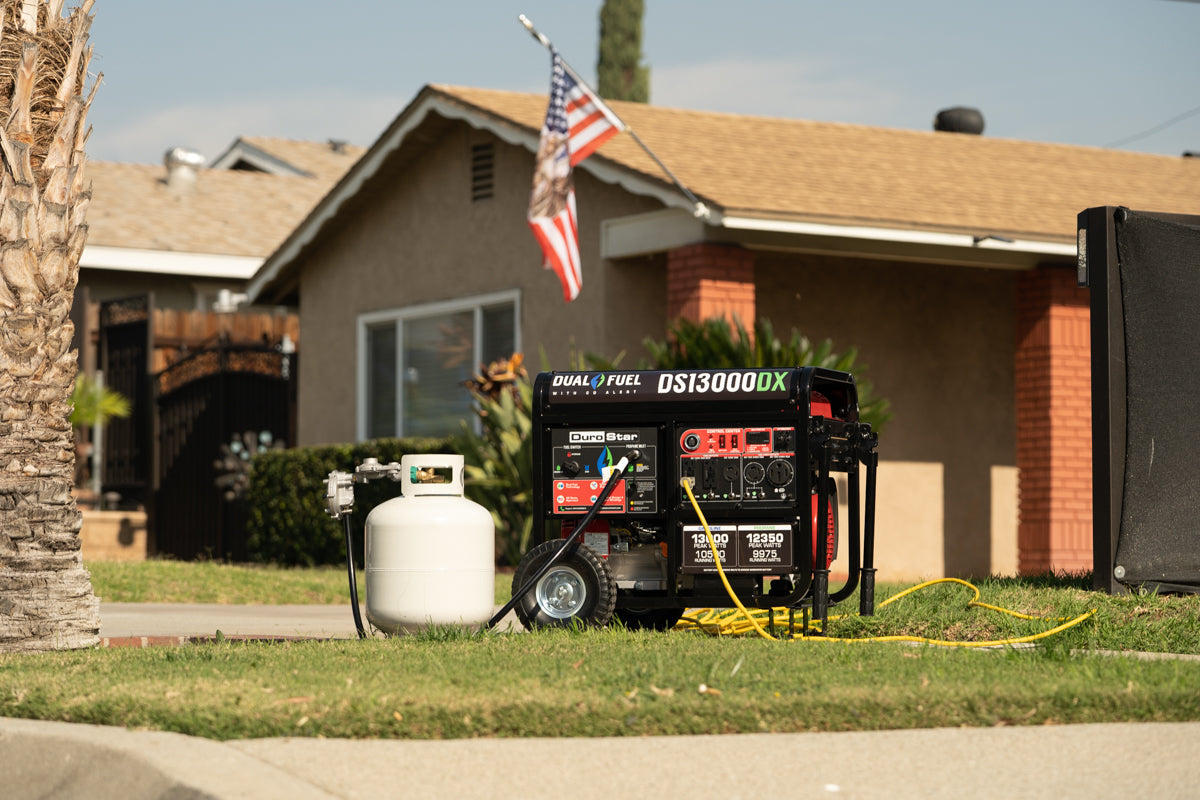 13,000W Dual Fuel Portable Generator with CO Alert - Gas & Propane Powered for Home Backup, Camping & Outdoor Power (EPA & CARB Compliant)