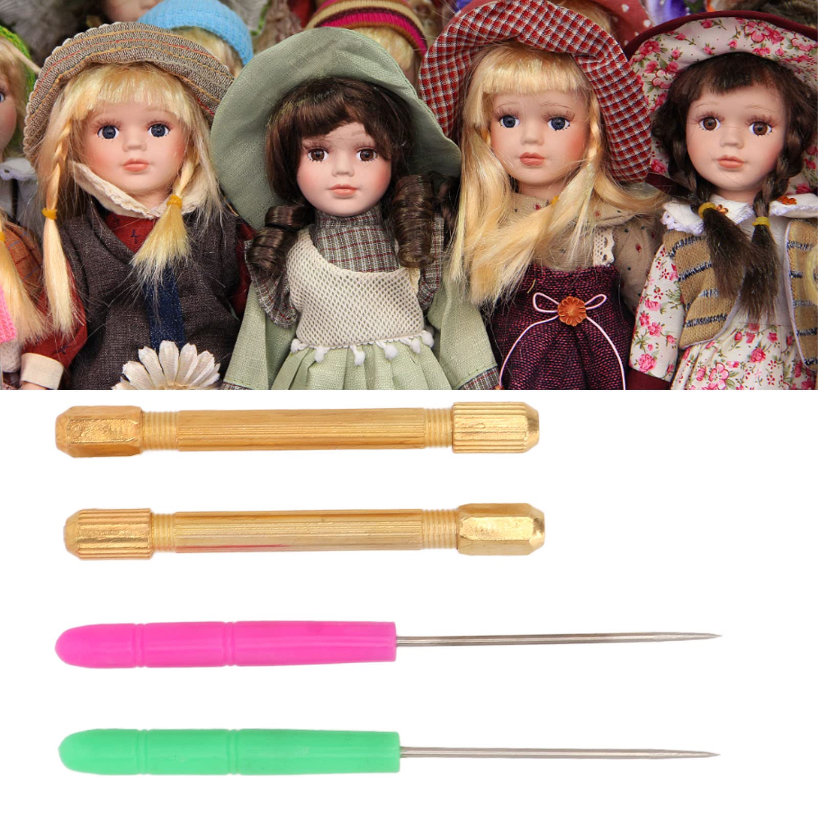 Professional Doll Hair Rooting Tool Kit - 10 Metal Needles for Reborn Doll Hair Making, Reroot & Rehair | Durable & Sturdy Holder for DIY Doll Crafting | Perfect for Reborn Dolls, Blythe Dolls & Custom Doll Making Projects