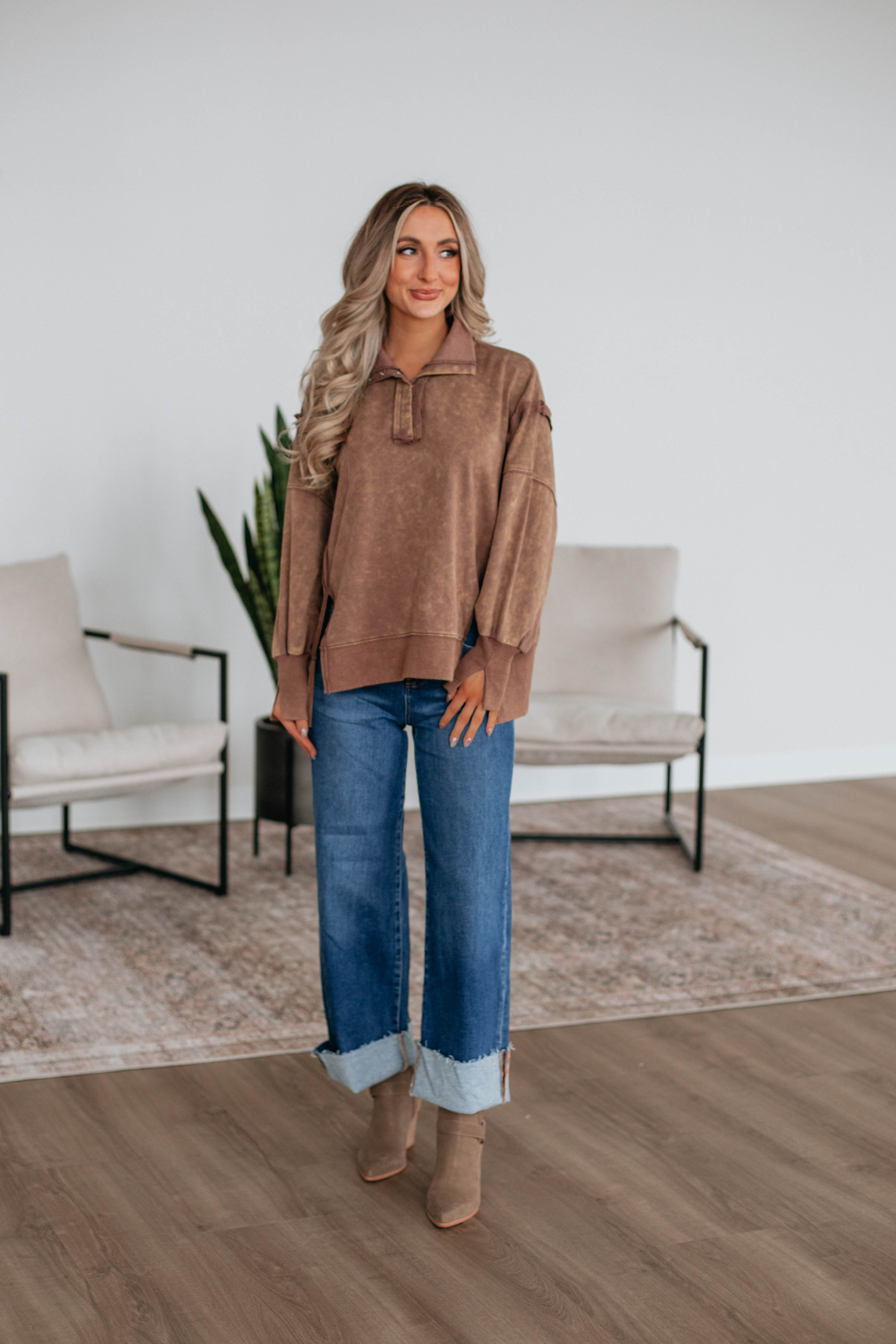 Isaiah Washed Pullover Hoodie - Soft & Cozy Mocha Brown Sweatshirt for Men & Women | Perfect for Casual Wear, Lounge & Outdoor Activities