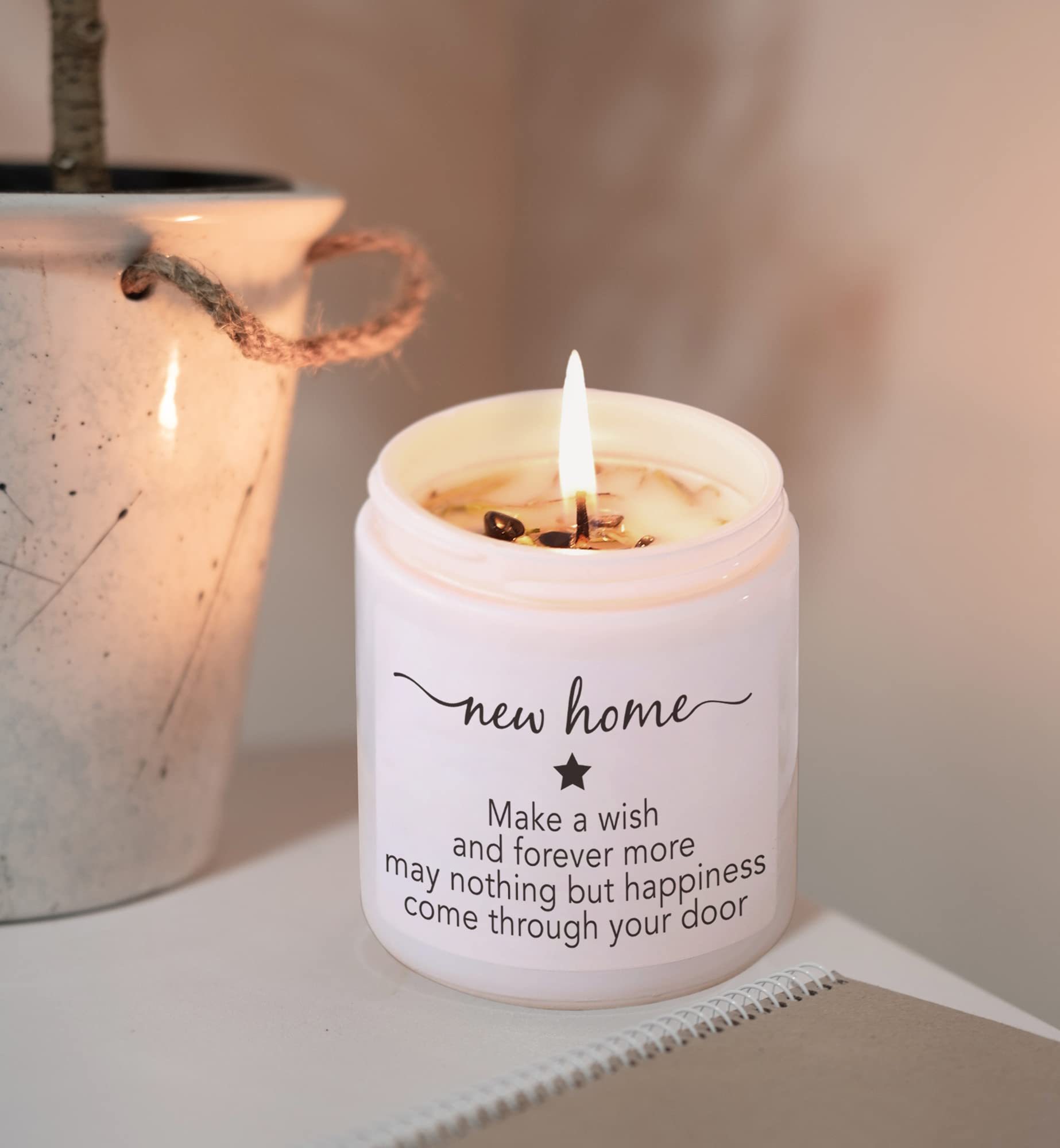 Vanilla & Lavender Scented Candles - Thoughtful Housewarming Gift for New Home, Perfect Moving In Present for Women Friends - Create Cozy Atmosphere for Living Room, Bedroom or Bathroom