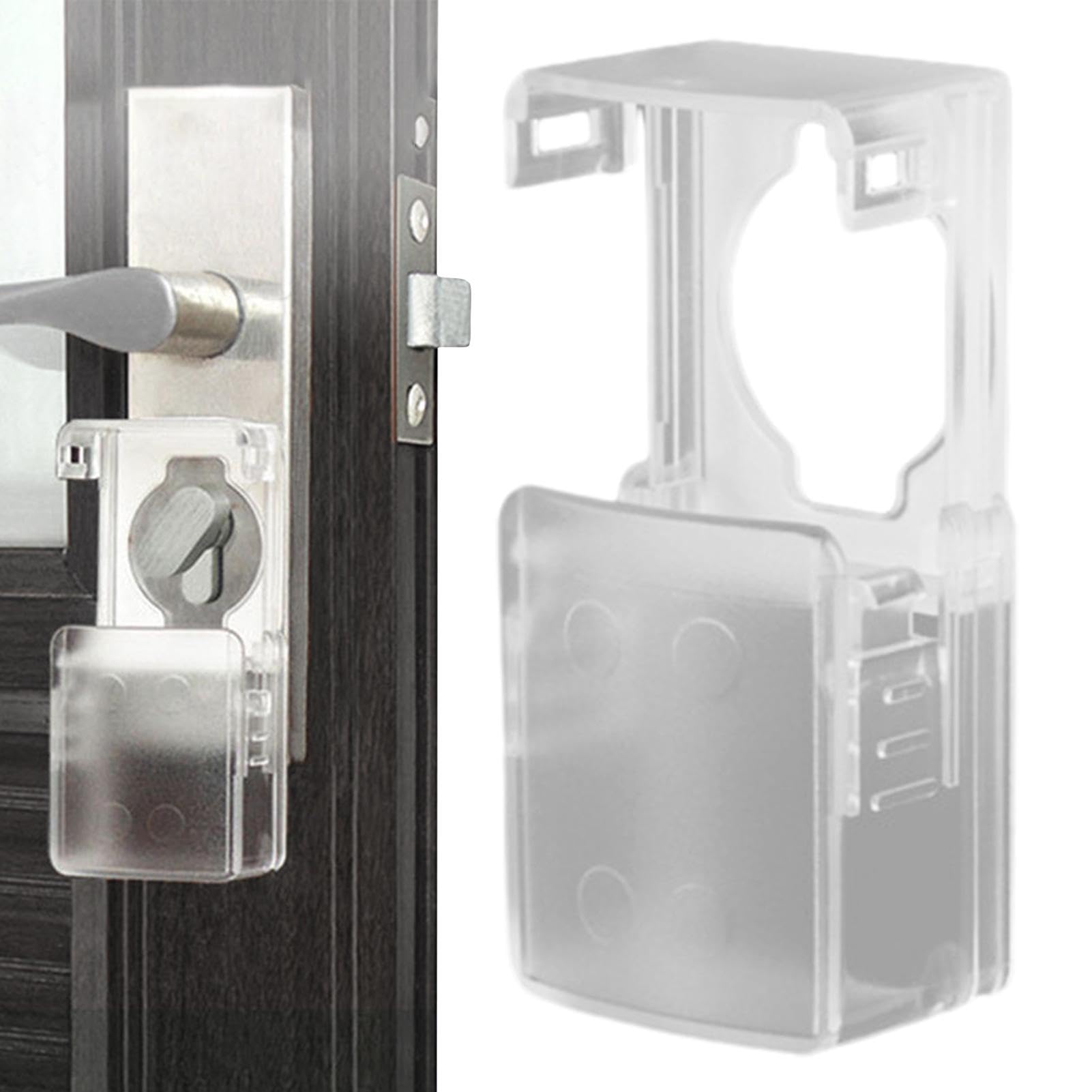Child Safety Door Lock - Anti Backlock Key Cover & Reinforcement for Kids - Secure Toilet, Living Room, Bedroom & Entrance Doors - Durable & Easy to Use Childproof Lock for Home Safety