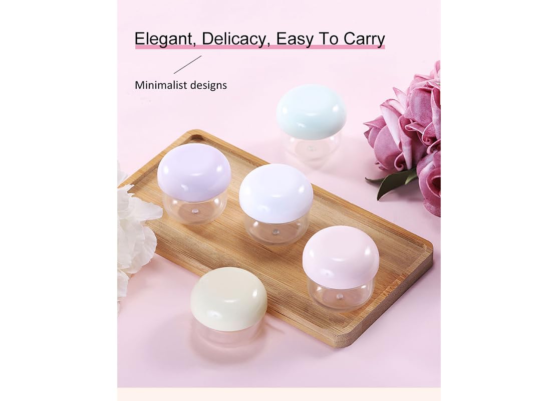 TSA Approved Travel Bottles for Toiletries - 5-Piece 0.68oz (20ml) Leak-Proof Cosmetic Containers with Lids for Shampoo, Lotion & Creams - Perfect for Airplane Carry-On & Vacation Essentials
