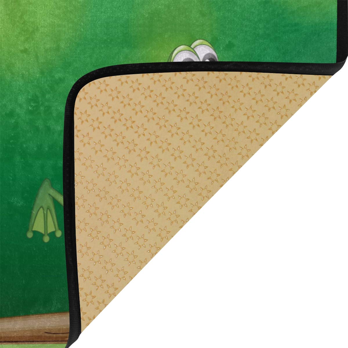 Non-Slip Green Frogs Kitchen Rugs - Soft Bath Mat & Runner for Home Decor, 39