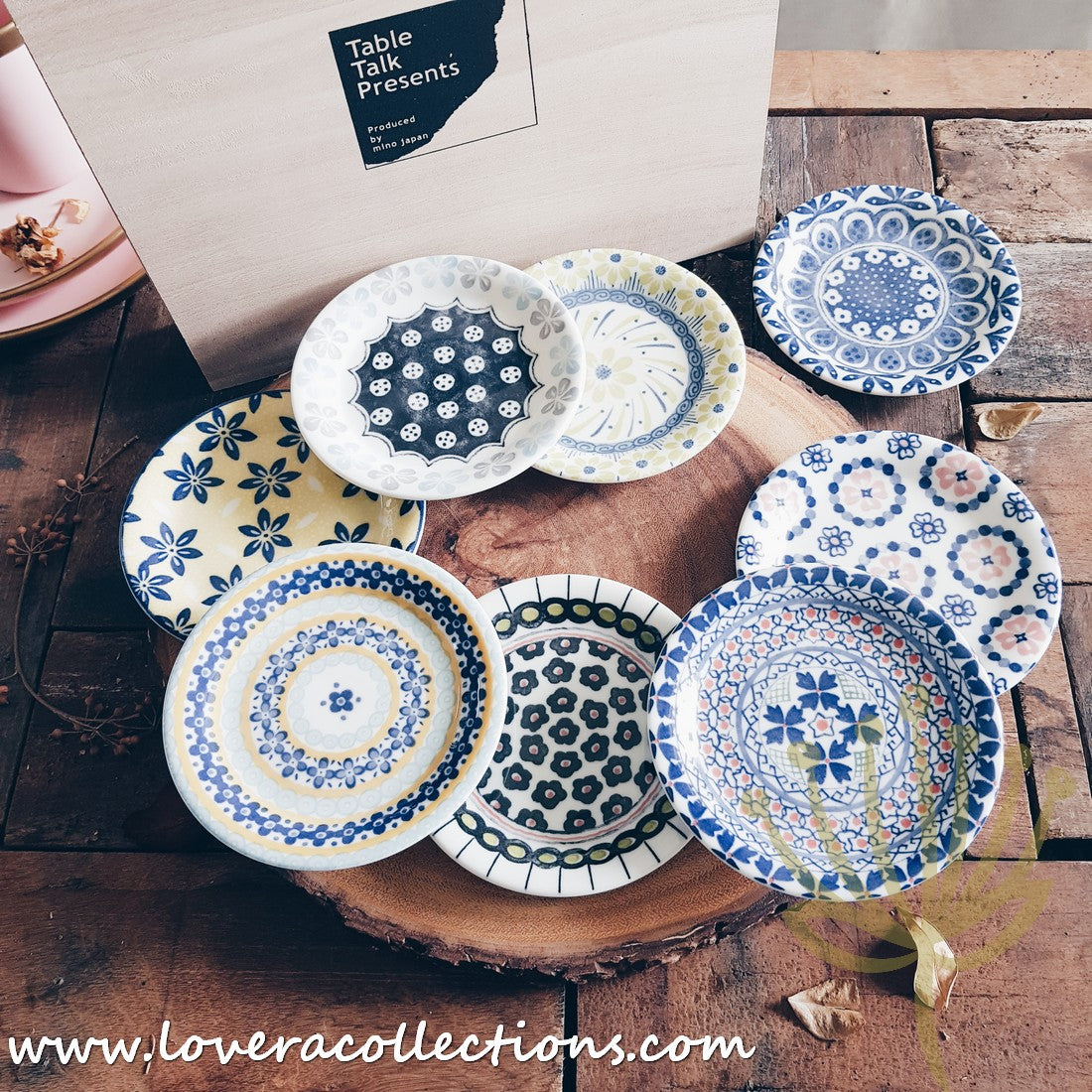**50% Off + Buy 1 Get 1 Free - Awasaka Japan Floral Print Condiment Dishes & Dessert Plates Set - Perfect for Sushi, Salads, and Party Serving**