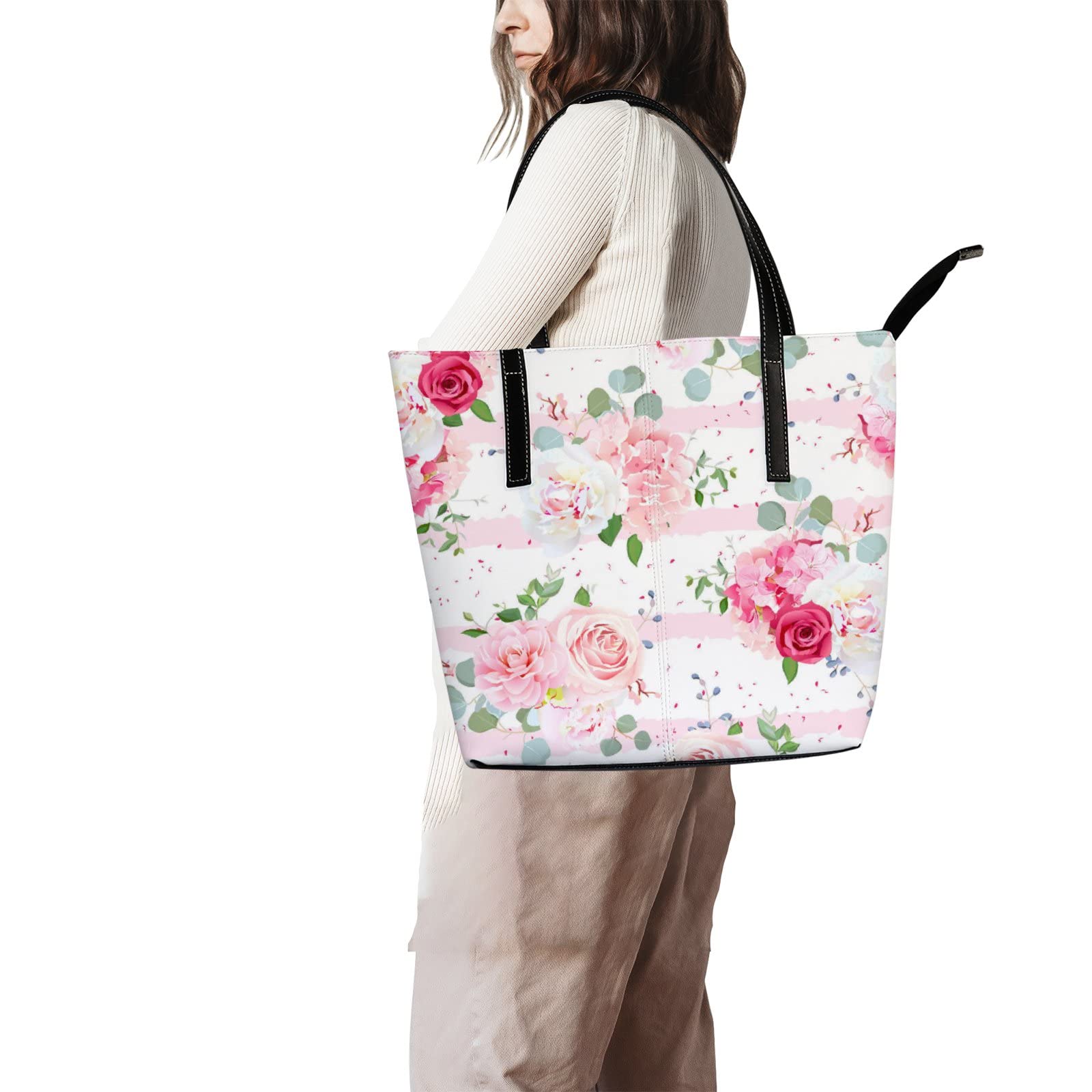 Premium Genuine Leather Tote Bag for Women - Stylish Crossbody Handbag with Adjustable Strap - Perfect for Work, Travel & Everyday Use