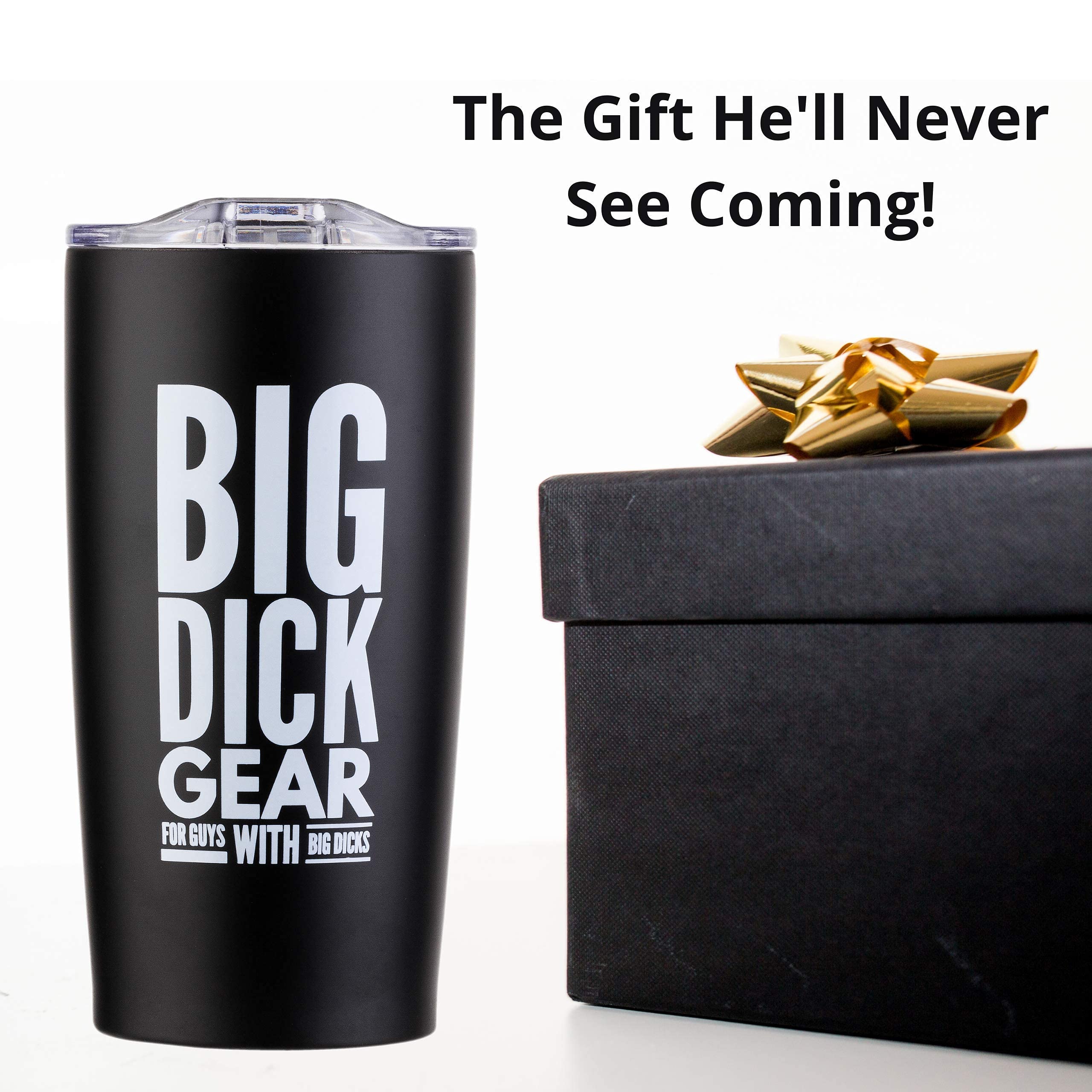 Better Me Big Dick Gear Funny Coffee Mug - 20oz Stainless Steel Tumbler for Men | Humorous Gag Gift for Well-Endowed Guys | Perfect for Office Pranks, Bachelor Parties & Inappropriate Gifts | Black