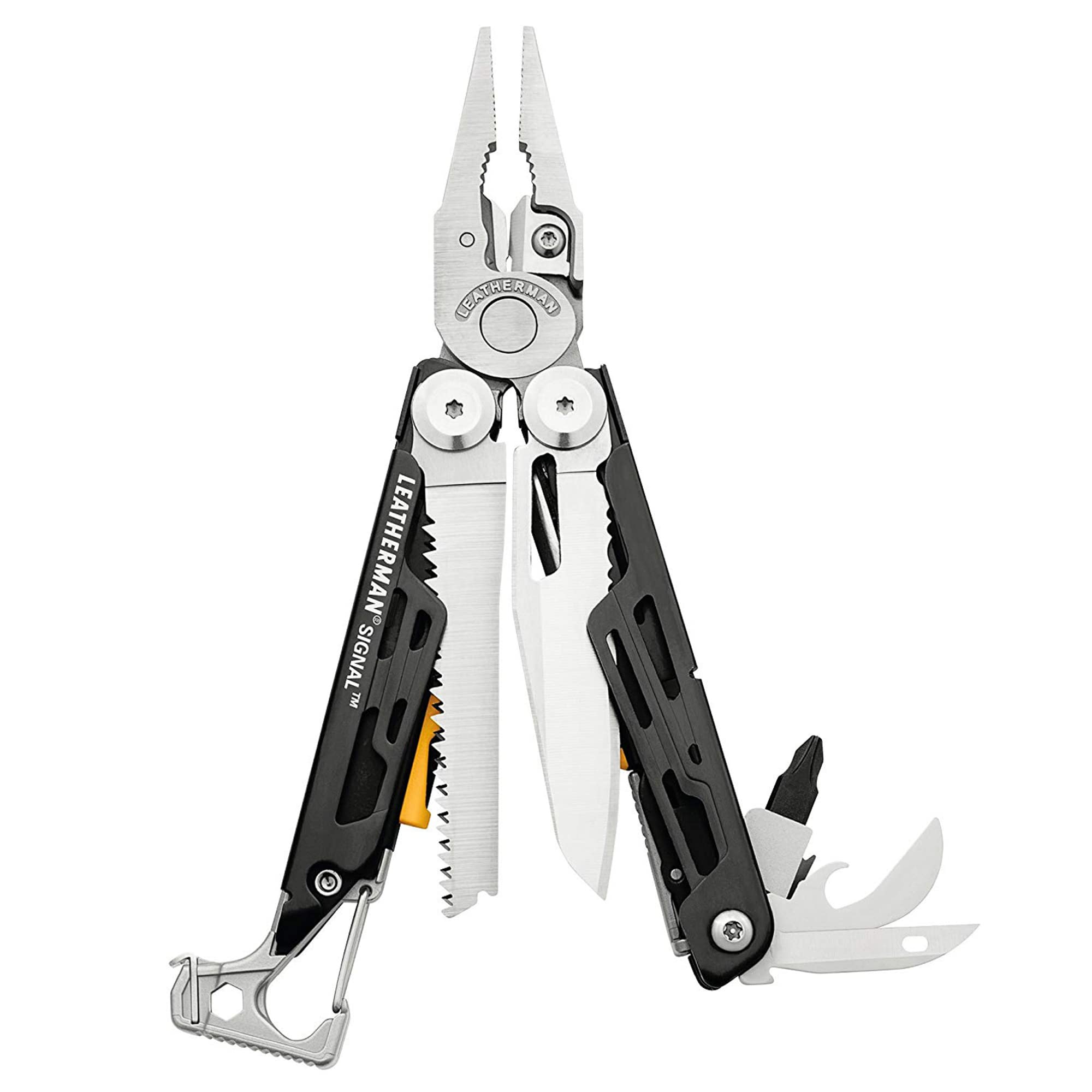 LEATHERMAN Signal Multitool - 19-in-1 Camping & Survival Tool with Fire Starter, Hammer, Emergency Whistle | Stainless Steel with Nylon Sheath | Perfect for Outdoor Adventures, Hiking & Emergency Preparedness
