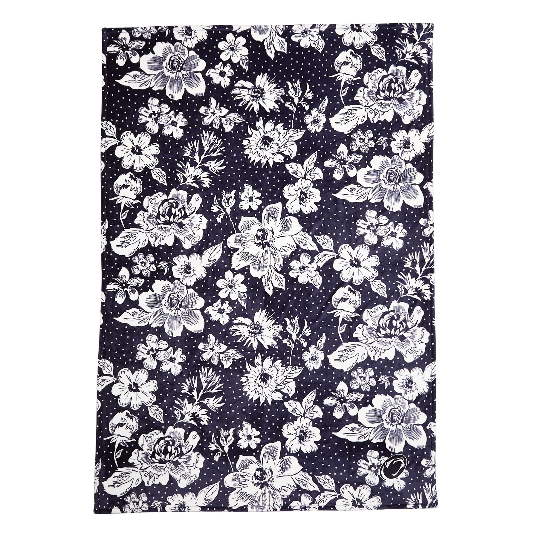 Vera Bradley Women's XL Plush Throw Blanket - Penn State University Navy/White Rain Garden Design - Soft Cozy College Team Blanket for Dorm, Bed, Couch & Gifts - Multiple NCAA Teams Available