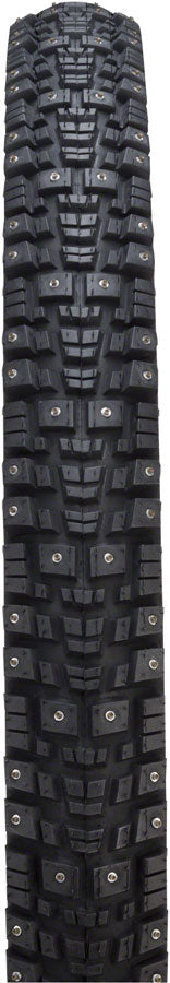 45NRTH Gravdal Studded Bike Tire - 26 x 2 Inch Clincher, Black Steel with 216 Carbide Studs (33 TPI) - Winter & Ice Cycling, Mountain Biking, Commuting in Snowy Conditions