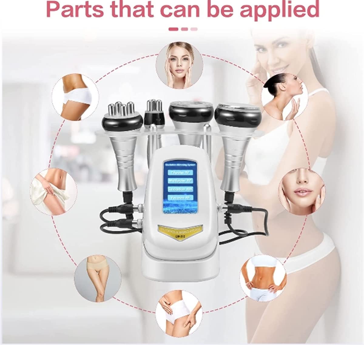 4 in 1 Body Sculpting & Facial Care Machine - Portable Cavitation Beauty Device for Skin Firming, Wrinkle Removal & Cellulite Reduction - Perfect for Home Spa & Professional Salon Treatments