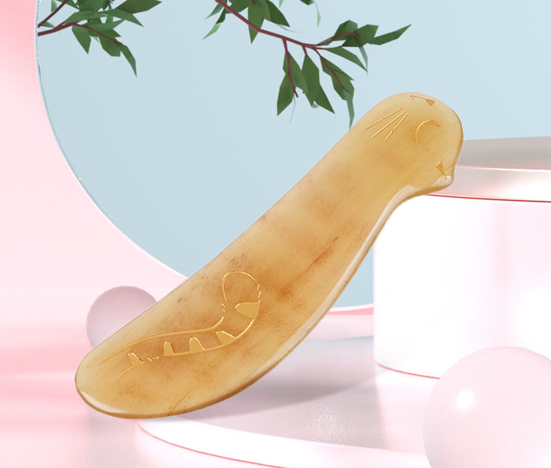 Cat Massage Tool Gua Sha Board - Pet Grooming & Relaxation for Stress Relief & Bonding - Perfect for Home & Vet Use