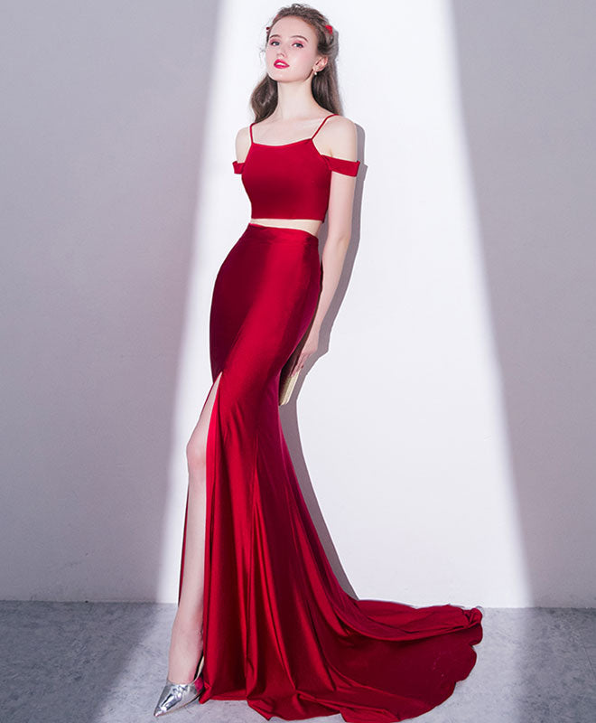Elegant Mermaid Two-Piece Long Prom Dress for Women - Formal Evening Gown for Homecoming, Wedding, and Special Occasions