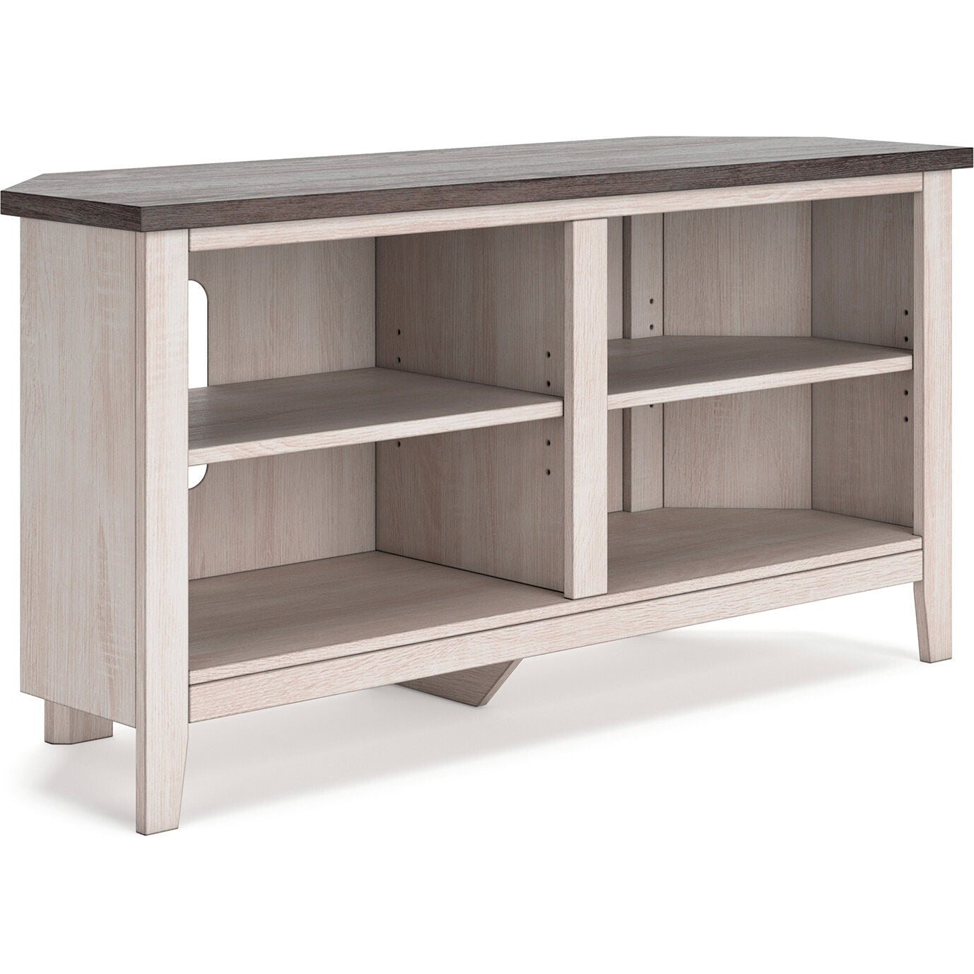 48 Inch Corner Console Table - Modern Entryway Sofa Table with Storage Shelf - Perfect for Living Room, Bedroom, or Hallway Decor