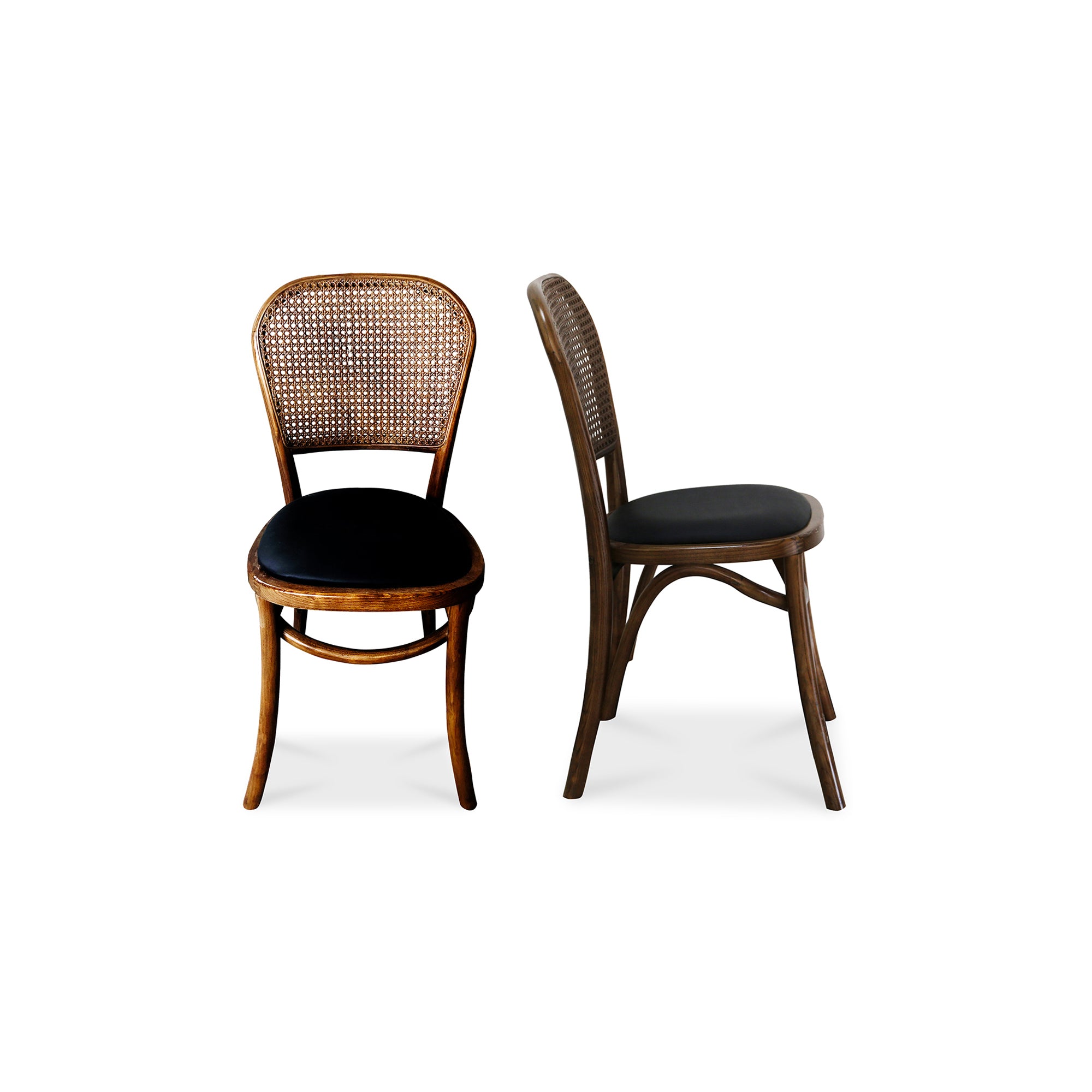 Modern Bedford Dining Chair Set of 2 - Sturdy Wooden Kitchen Chairs with Upholstered Seats | Perfect for Dining Room, Kitchen, or Breakfast Nook | Moe's Home Collection FG-1014-21