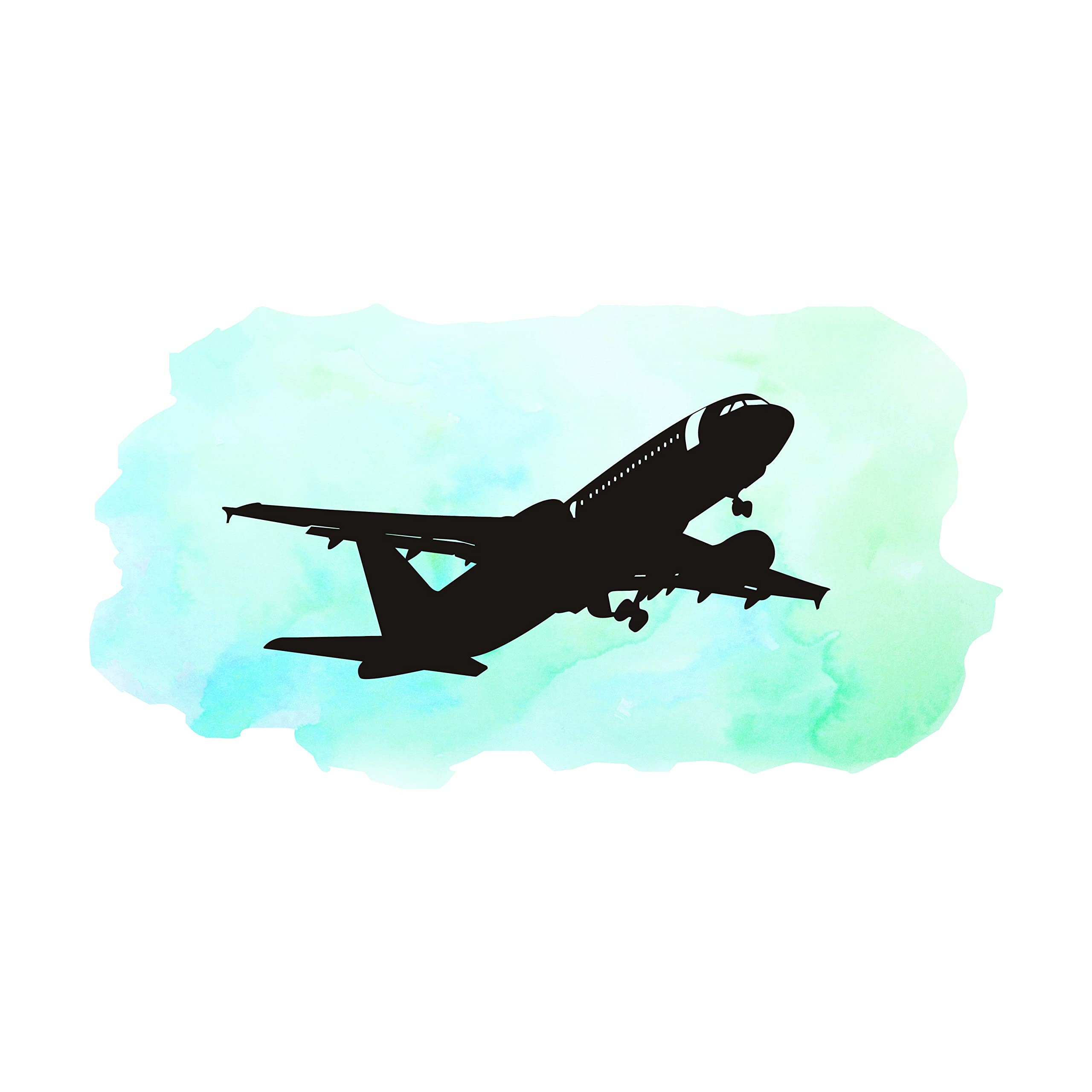 Airplane Wall Decals for Kids Room - DIY Air Craft Taking Flight Stickers for Boys & Girls Bedroom Decor - 30x15 Inches - Perfect for Nursery, Playroom & Kids Bedroom Wall Art