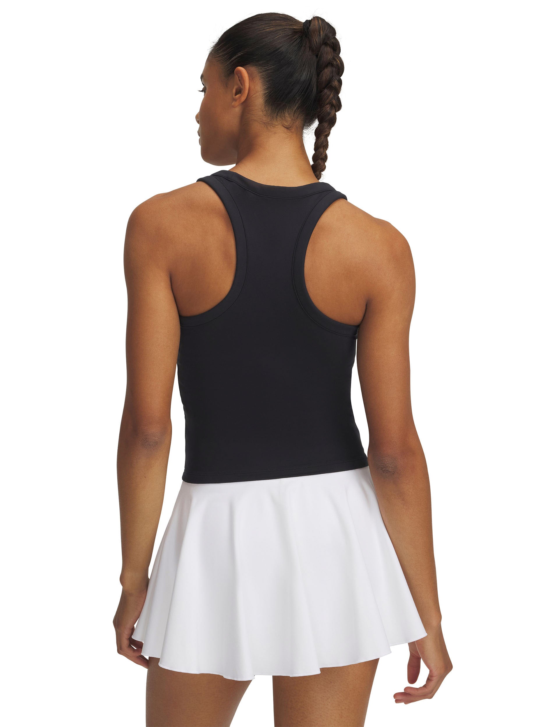 Motion High Neck Tank Top for Women - Black & White - Workout, Yoga, Gym & Casual Wear